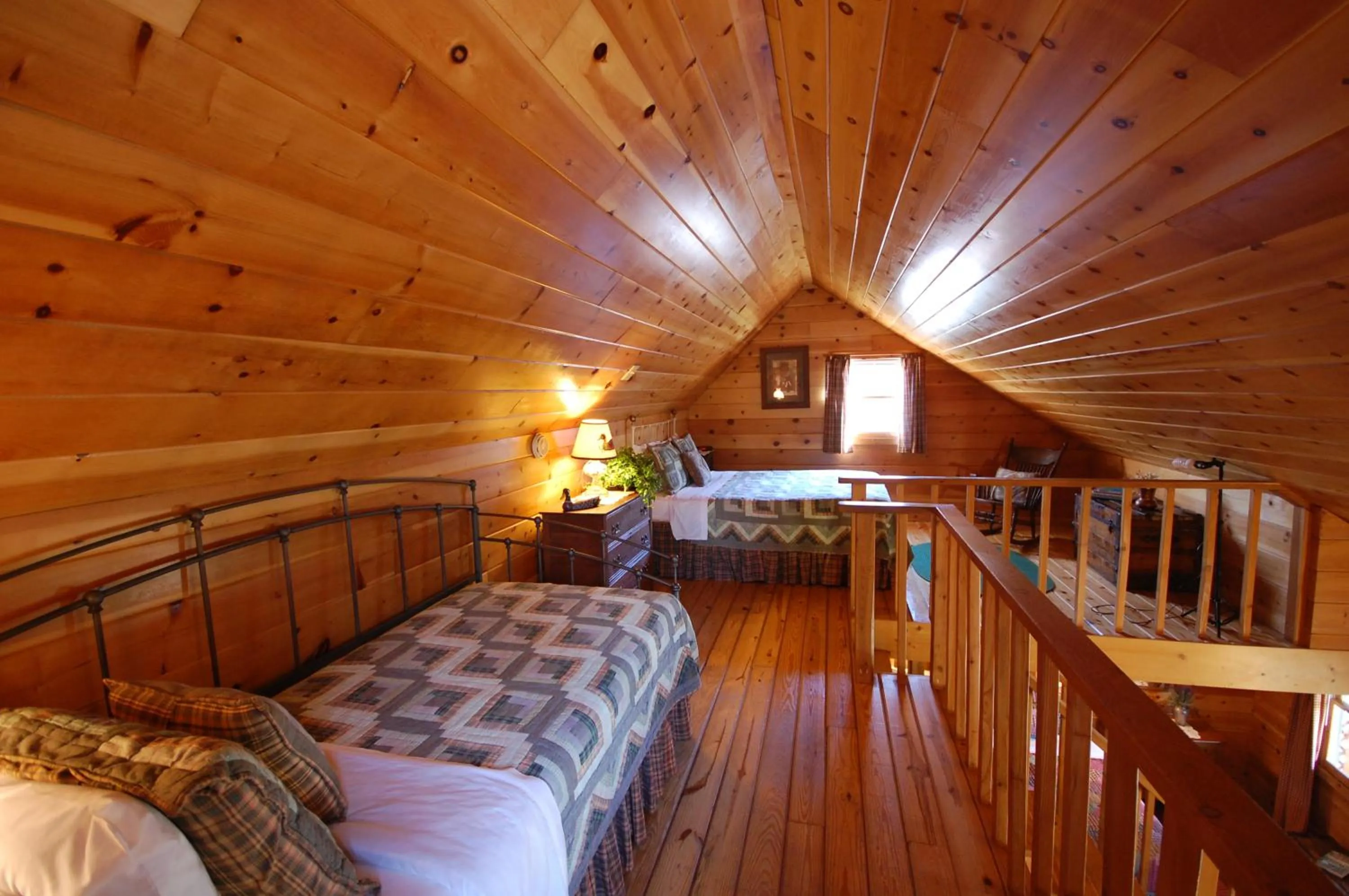 Bed in Mountain Springs Cabins