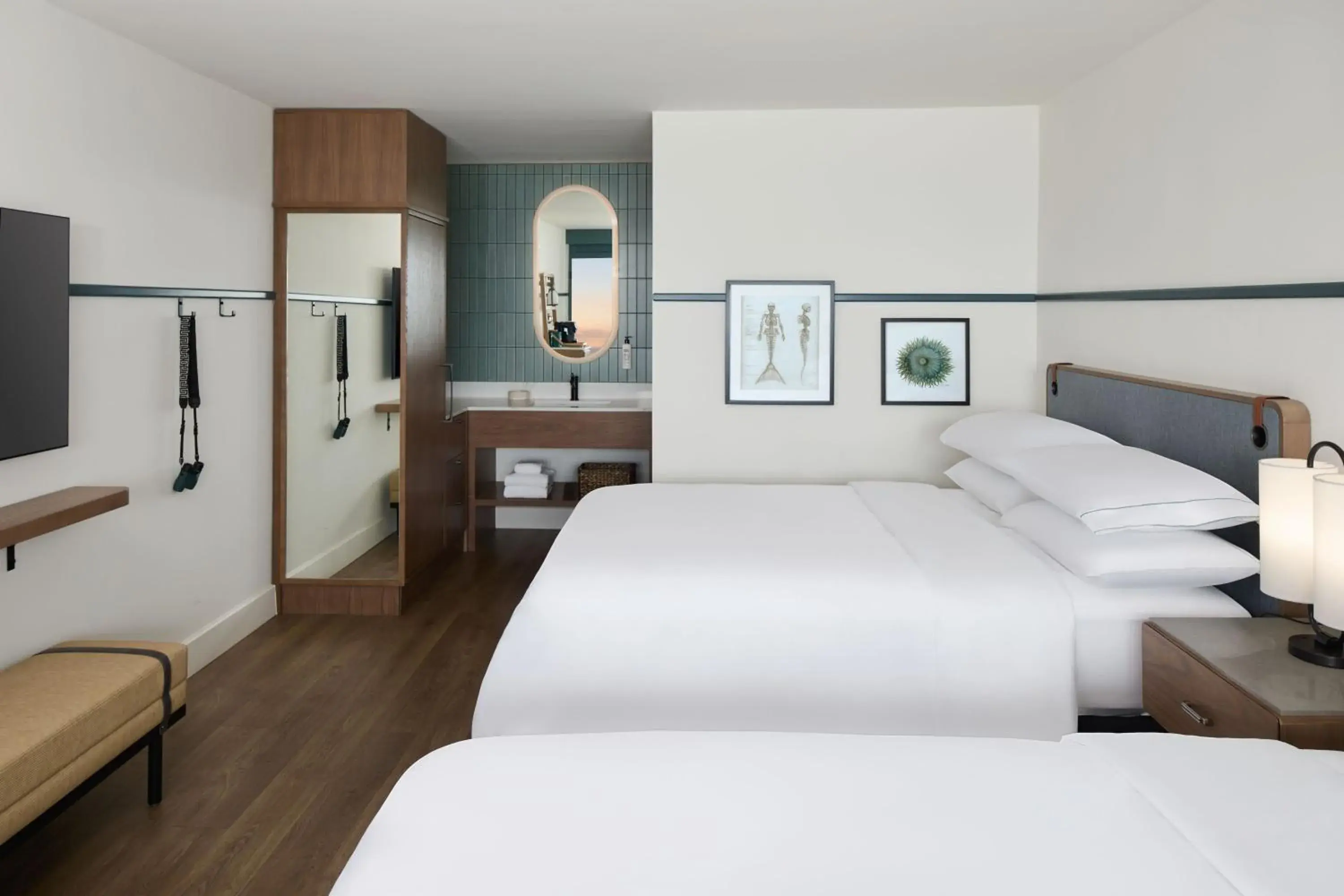 Standard Queen Room with Two Queen Beds - Hearing Accessible in Monterey Beach Hotel, a Tribute Portfolio Hotel Standard Queen Room with Two Queen Beds - Hearing Accessible in Monterey Beach Hotel, a Tribute Portfolio Hotel