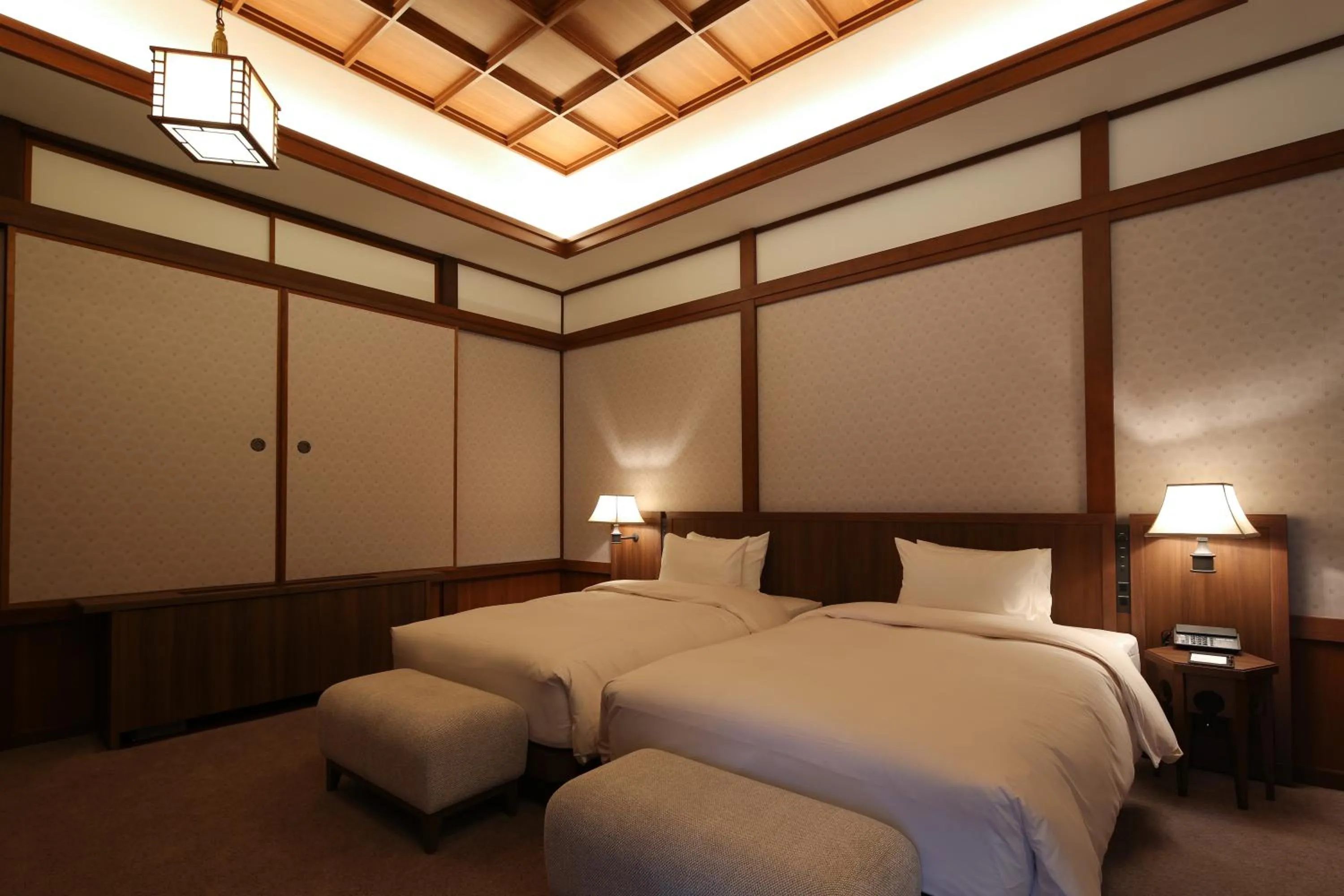 Bed in Nikko Kanaya Hotel