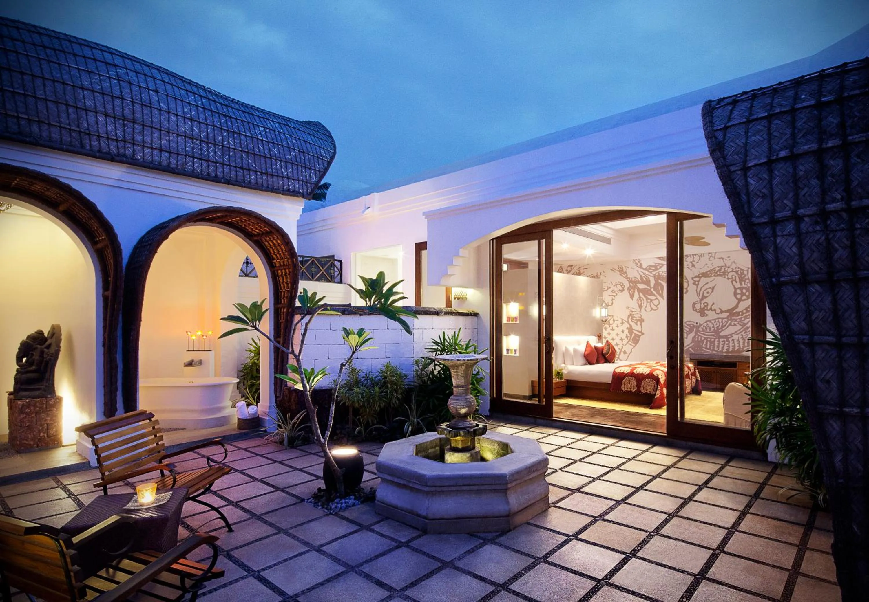 Balcony/Terrace, Bed in Taj Bekal Resort & Spa, Kerala