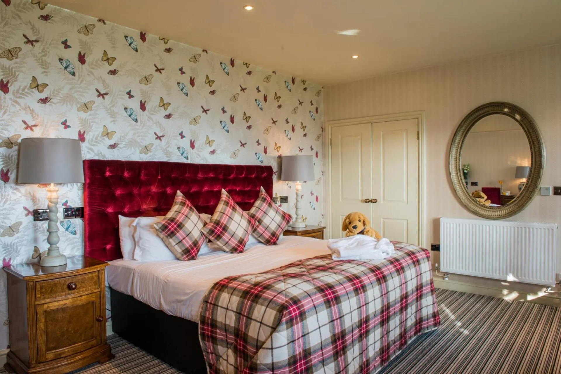 Bed in The Coed-Y-Mwstwr Hotel