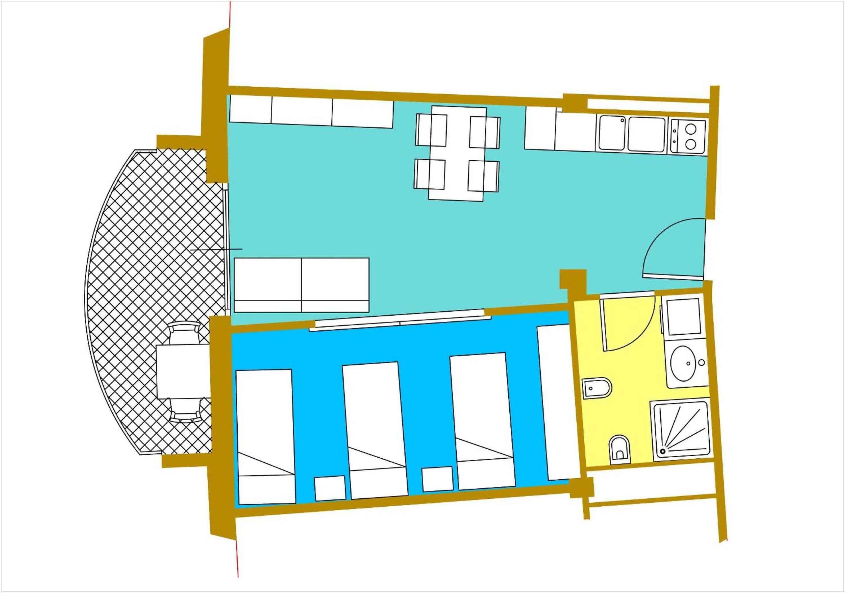 Floor plan in Residence Venice