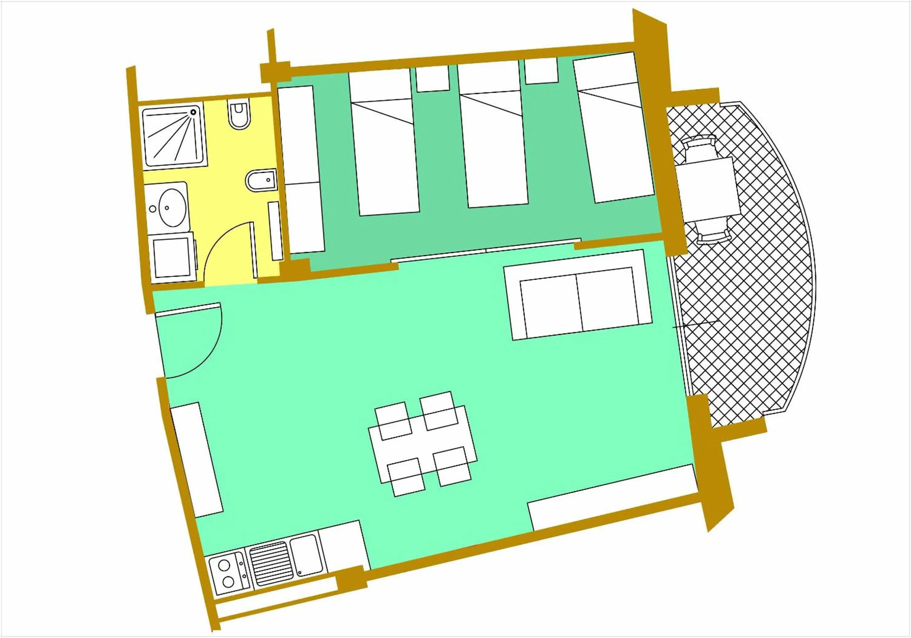 Floor plan in Residence Venice