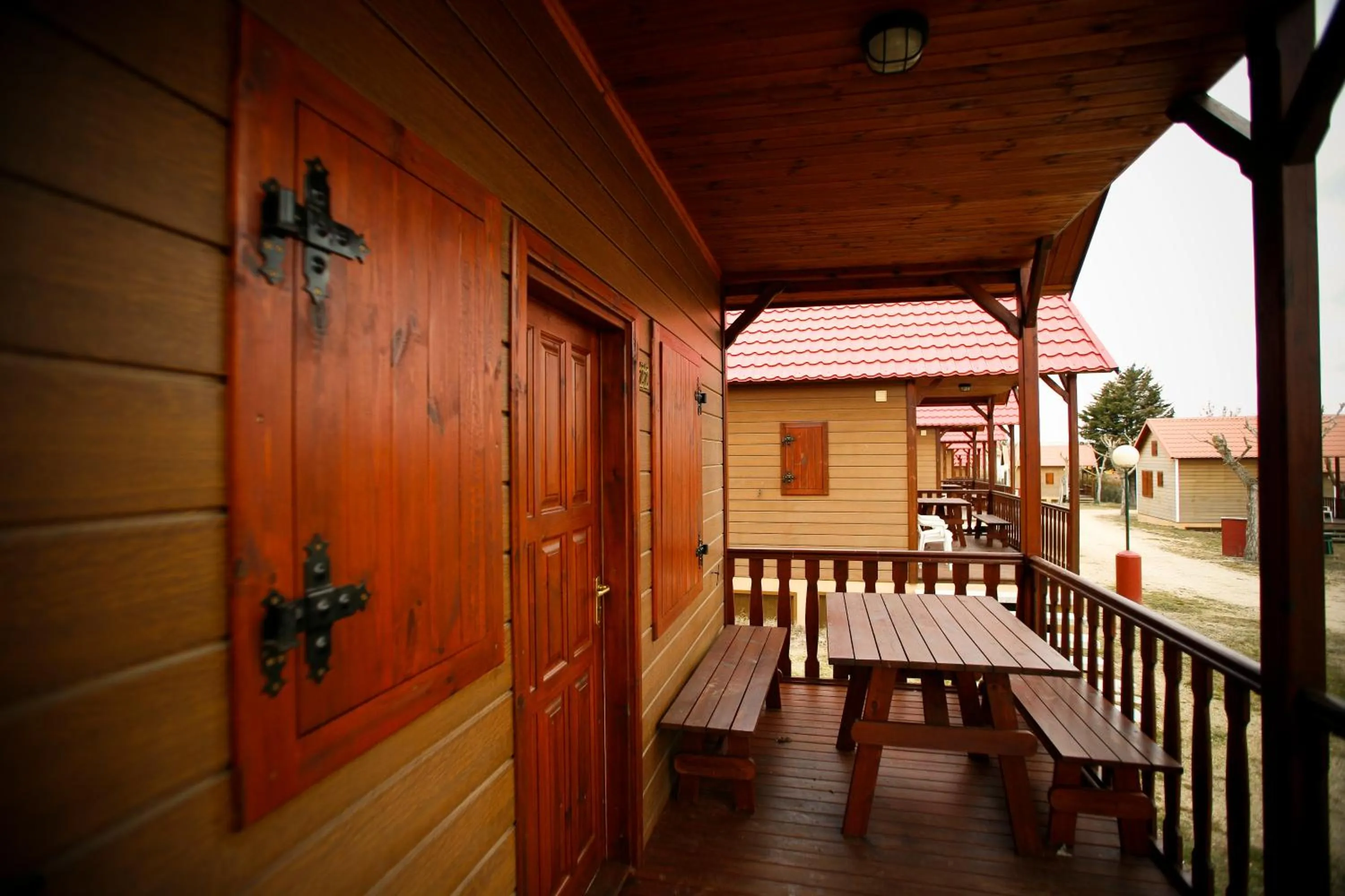 Balcony/Terrace in Bungalows y Mobil Homes Camping Regio