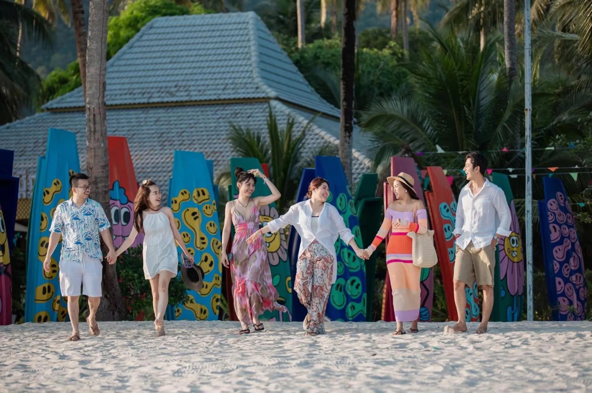 group of guests in Mafiya Resort