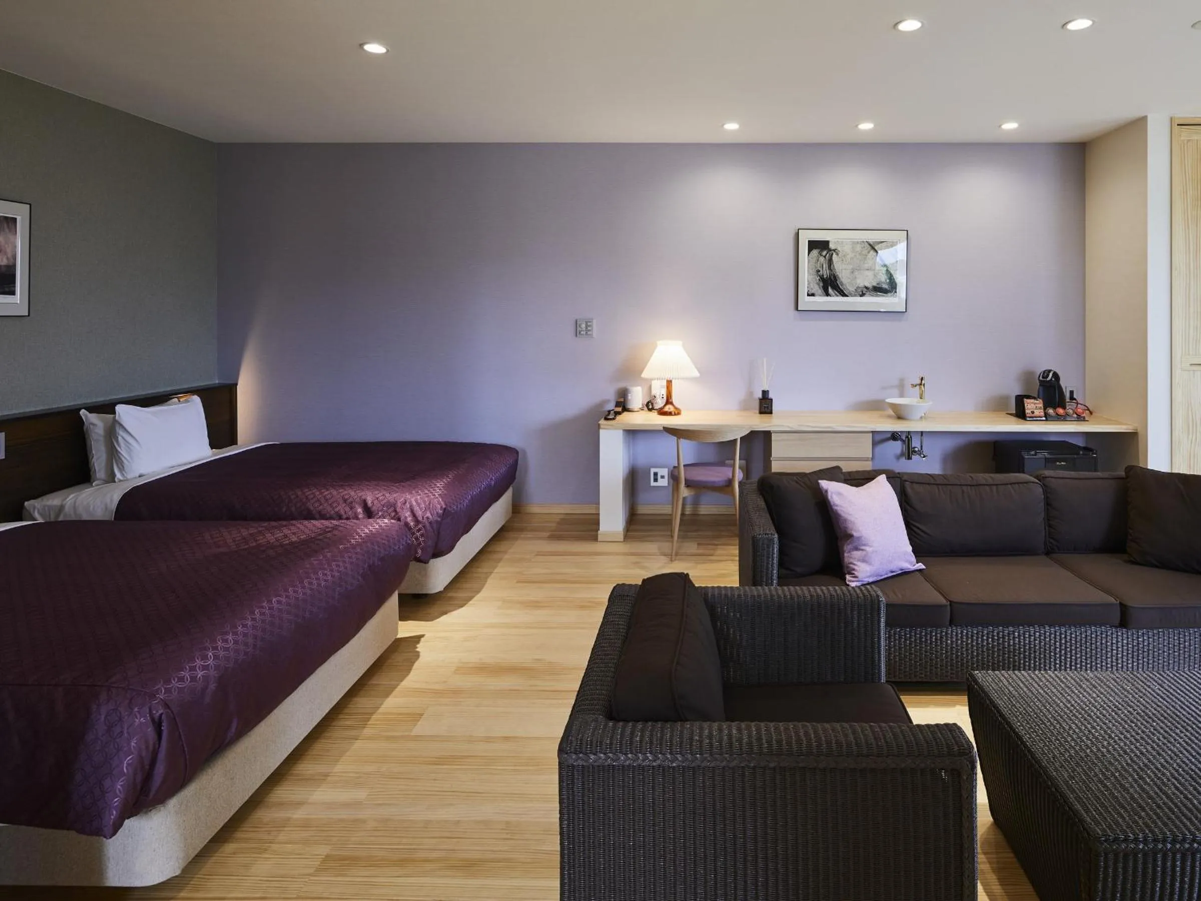 Living room, Bed in 宮島離れの宿 IBUKU -Miyajima Hanare no Yado IBUKU-