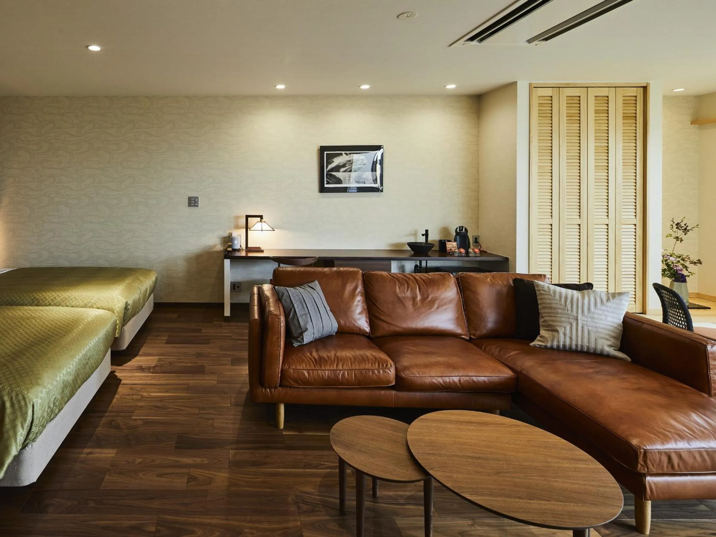 Living room, Bed in 宮島離れの宿 IBUKU -Miyajima Hanare no Yado IBUKU-