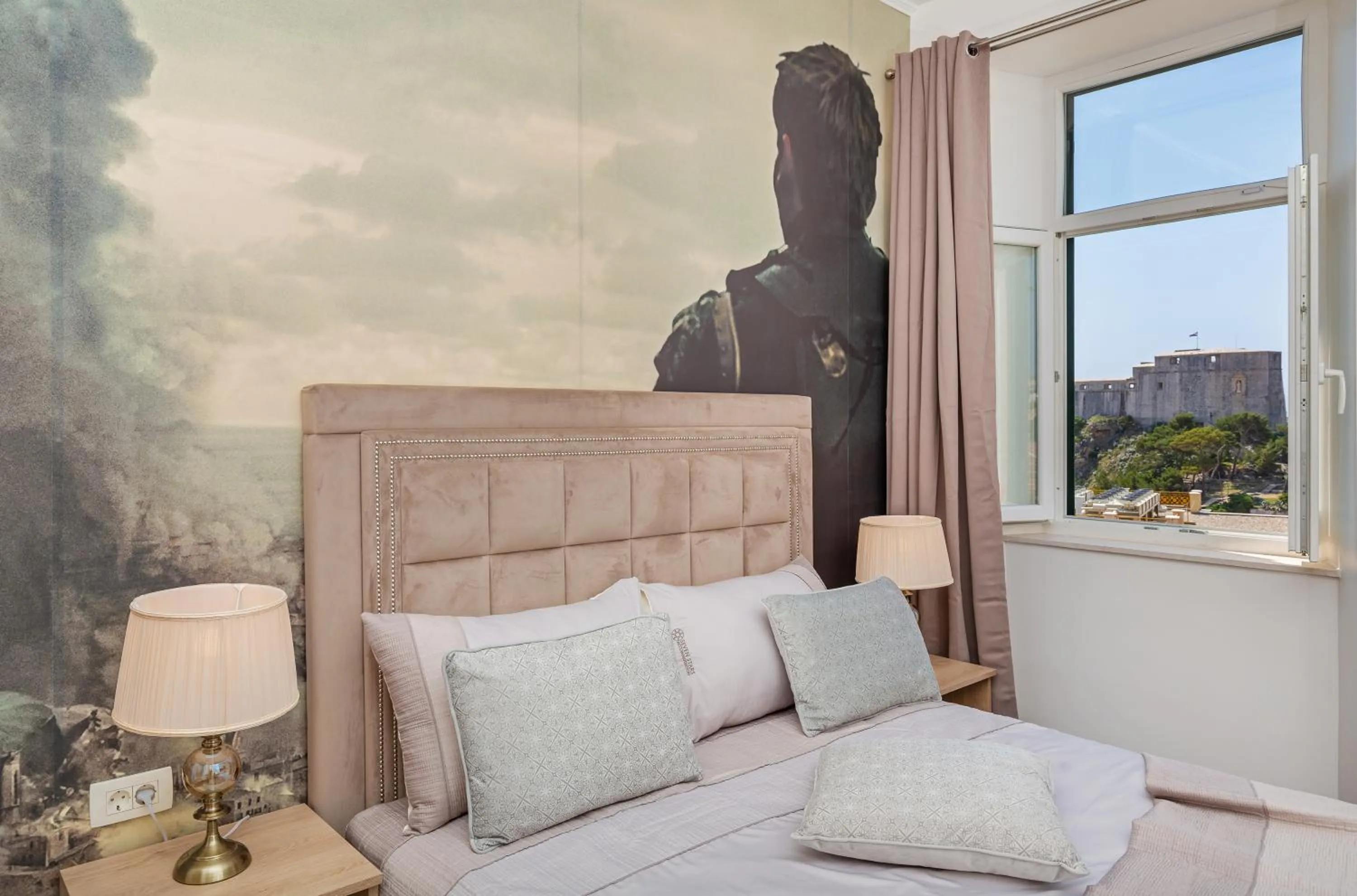 View (from property/room), Bed in Seven Stars Accommodation Dubrovnik