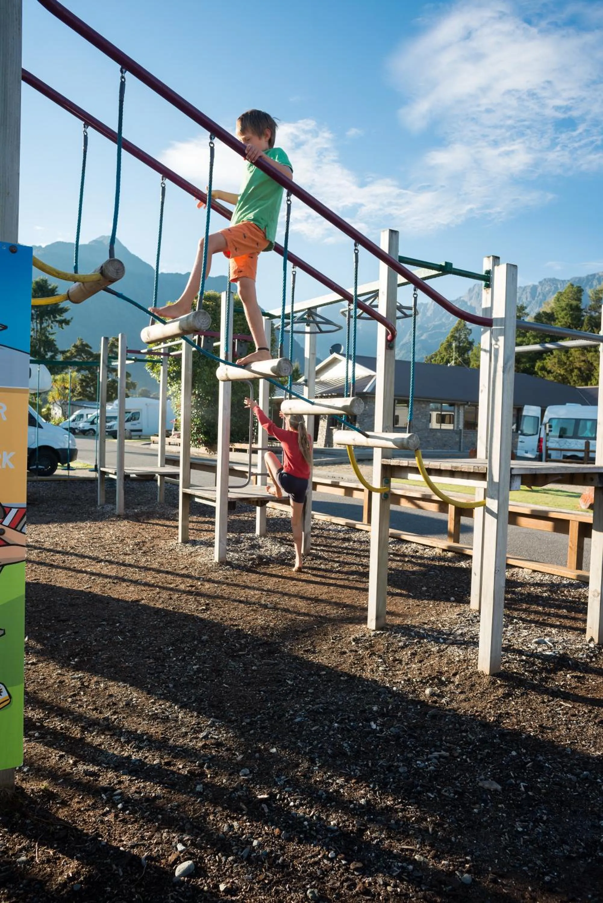 Children play ground in Fox Glacier TOP 10 Holiday Park & Motels
