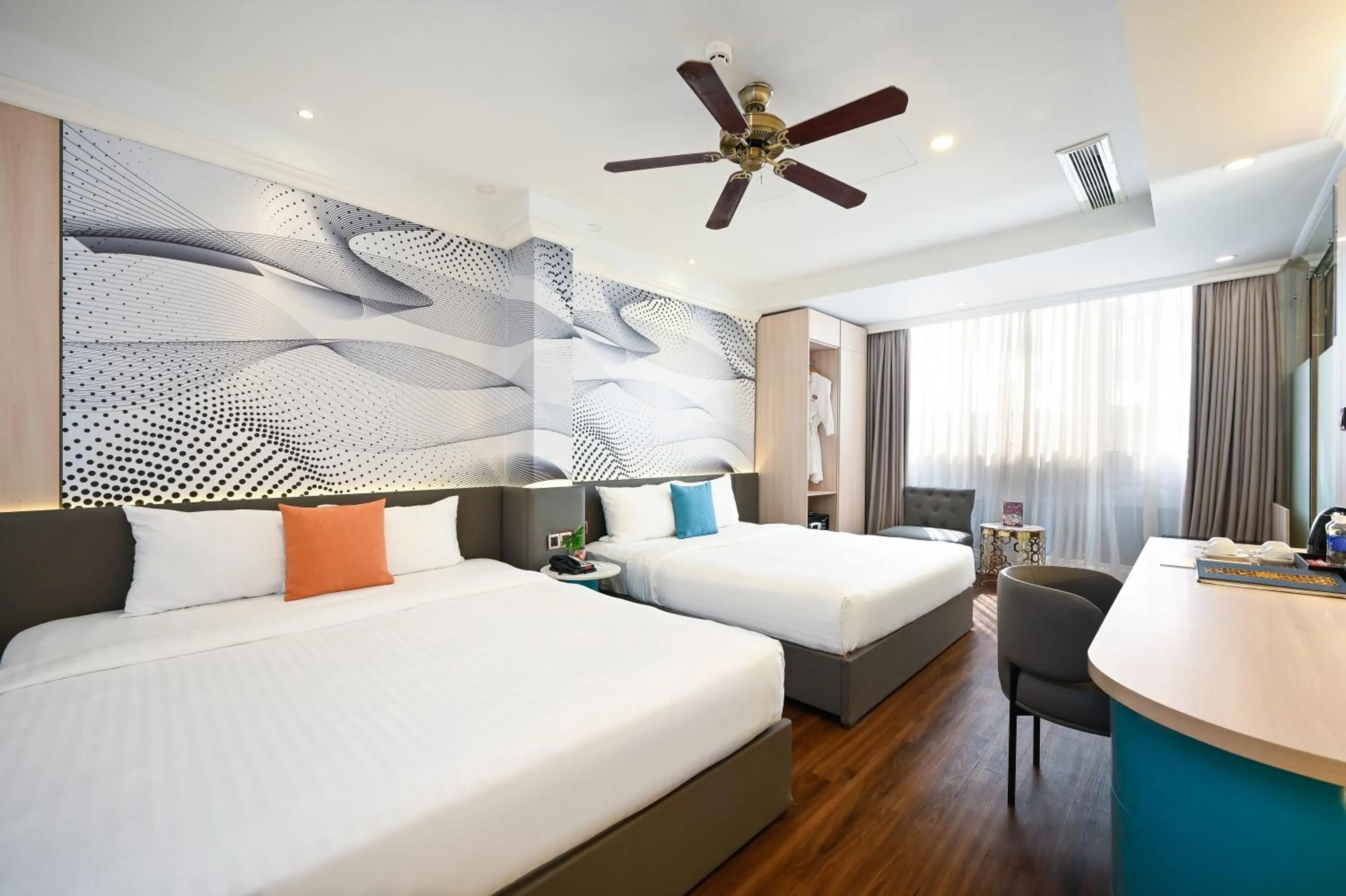 Photo of the whole room, Bed in Cicilia Saigon Center