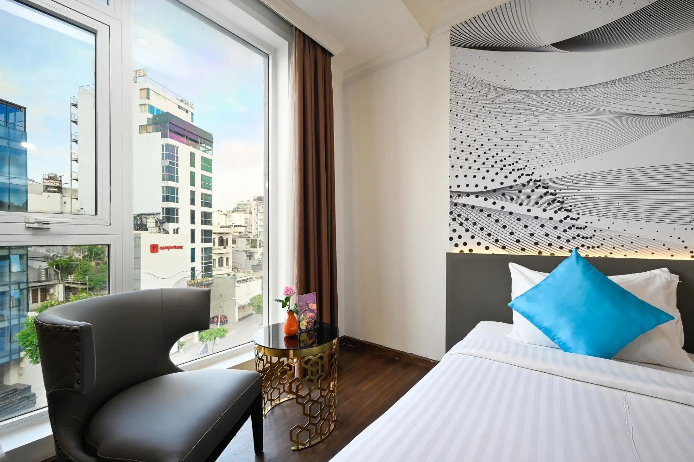 View (from property/room), Bed in Cicilia Saigon Center