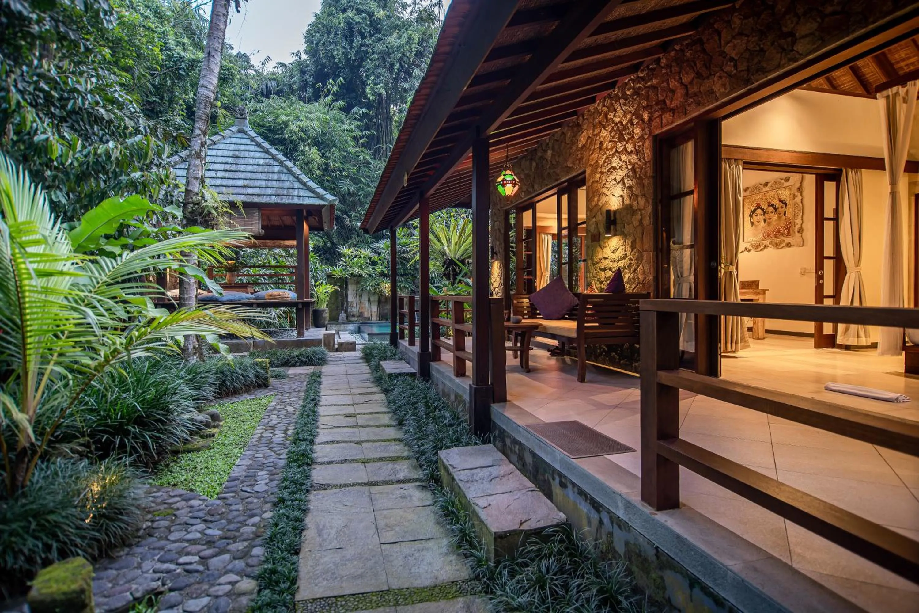 Garden view in D'Legon Villas