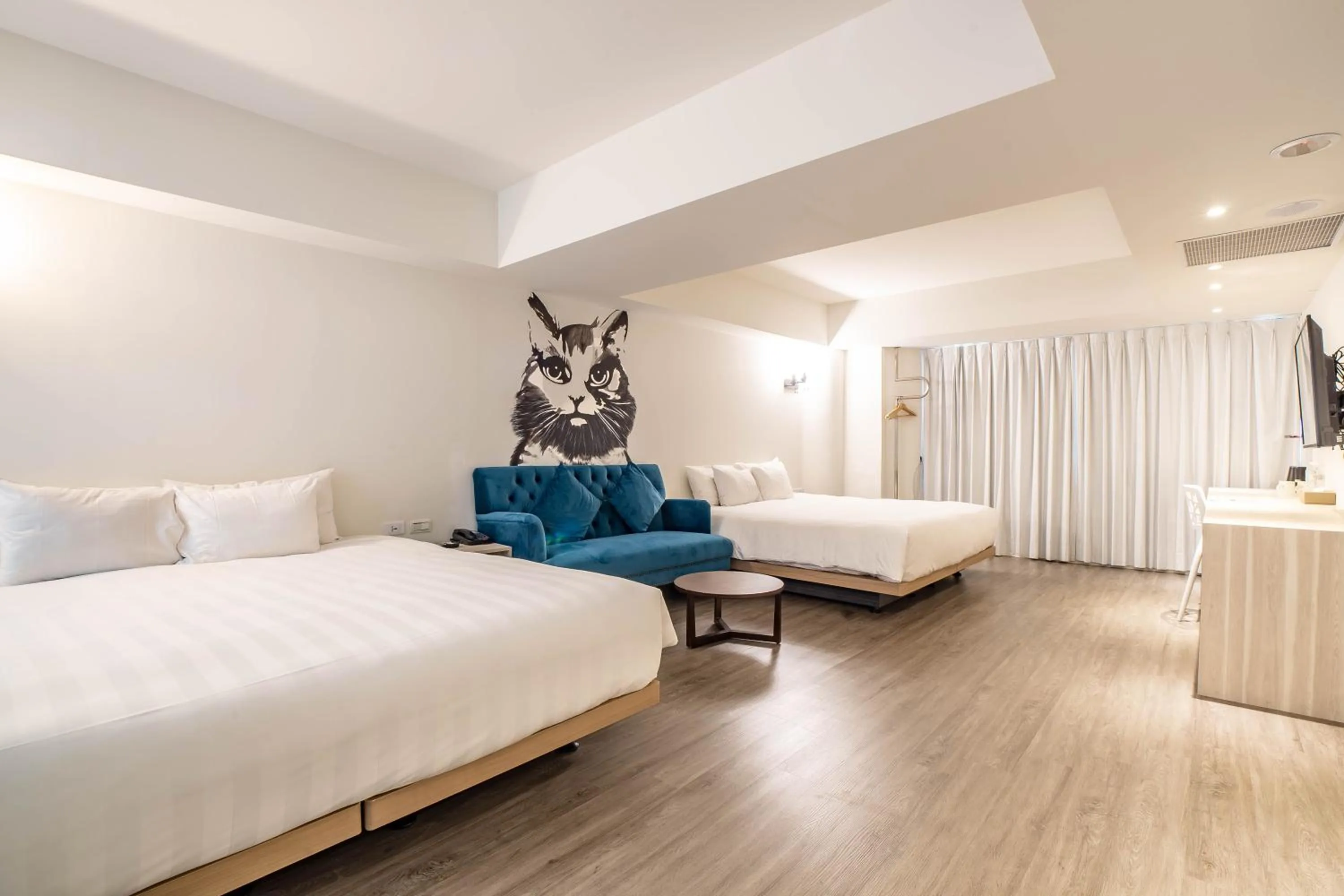 Bed in Hotel Papa Whale-Kaohsiung Formosa Boulevard