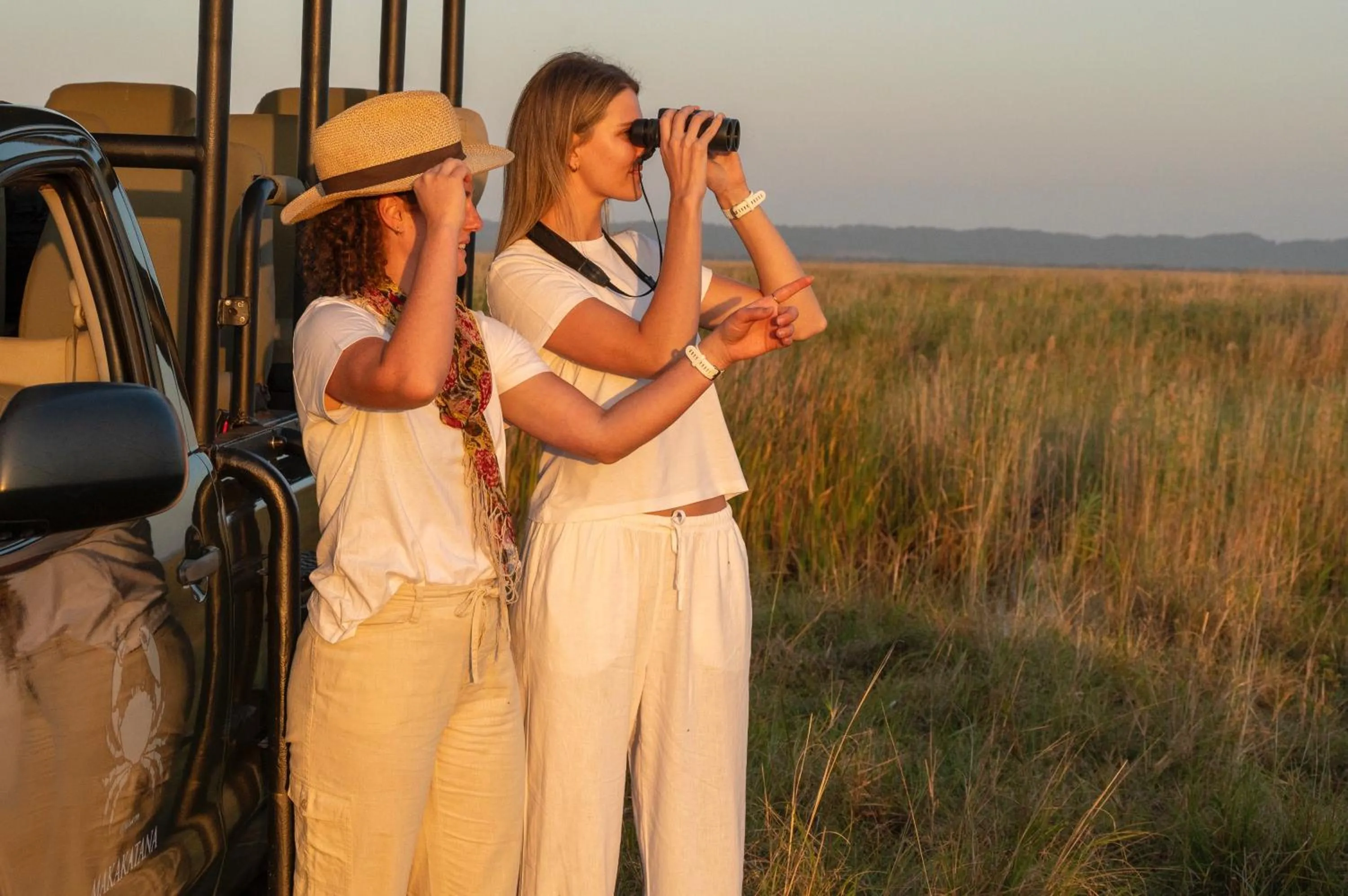 People in Makakatana Bay Lodge