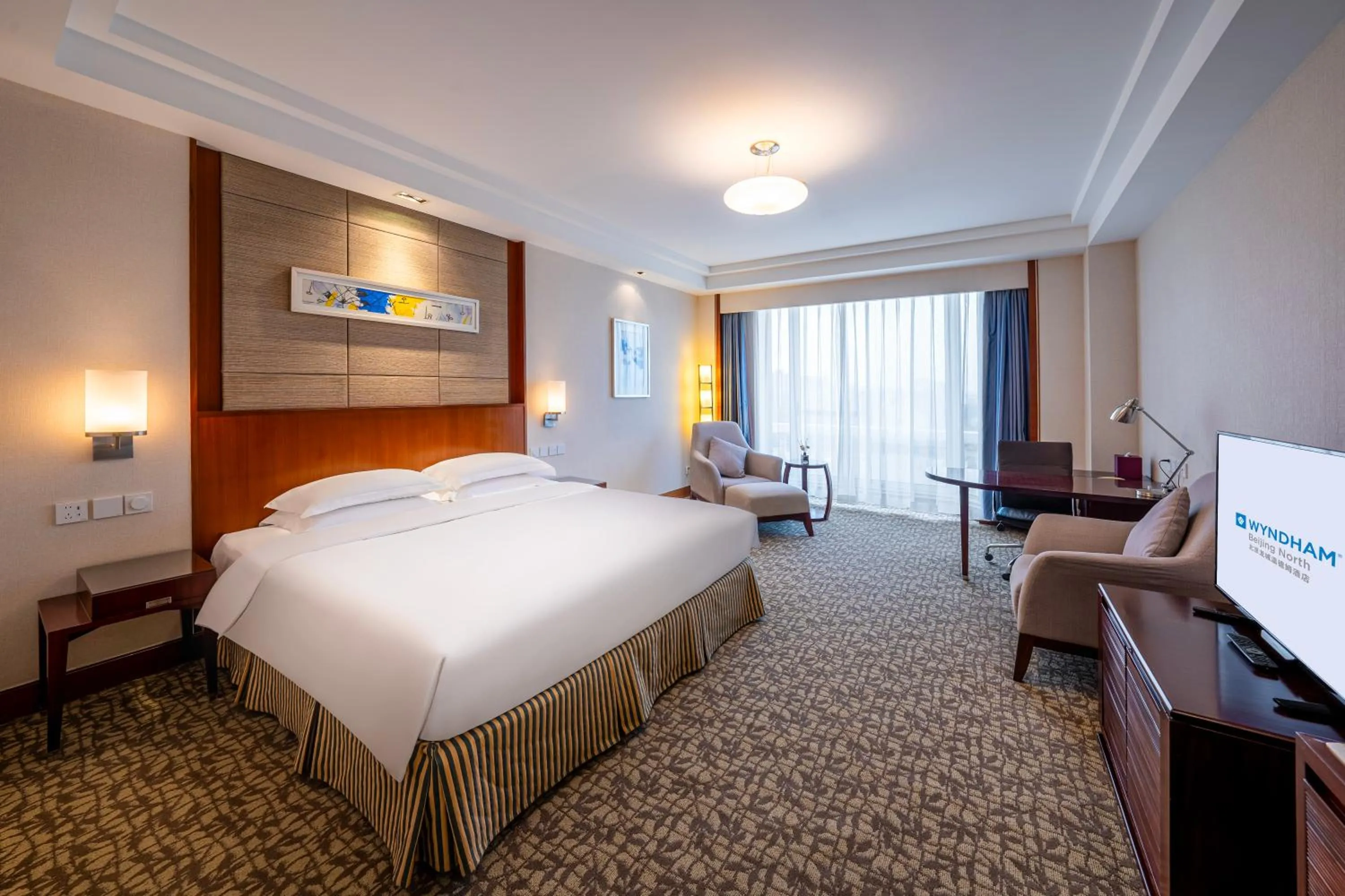 Bedroom, Bed in Ramada Beijing North