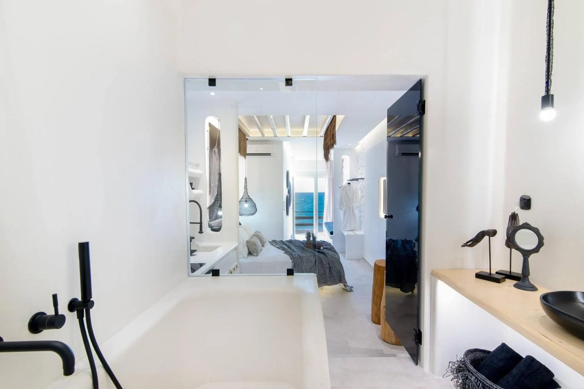 Bathroom in Portara Seaside Luxury Suites