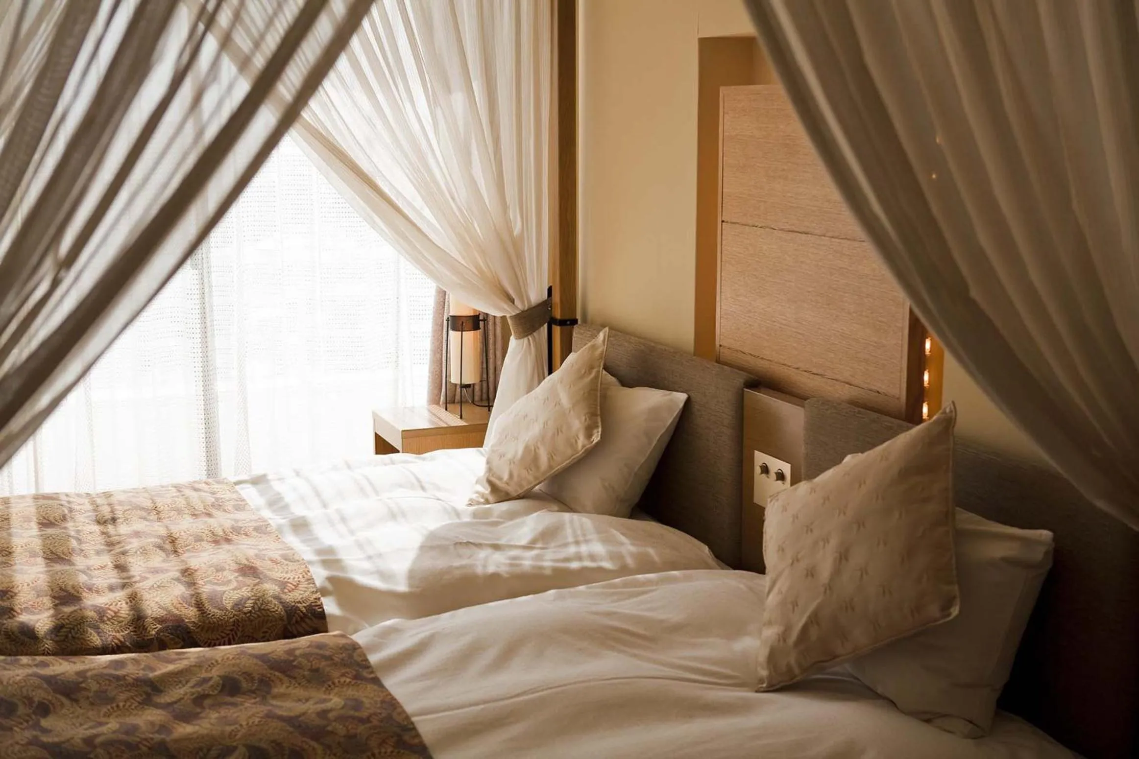 Bed in Dogo Prince Hotel