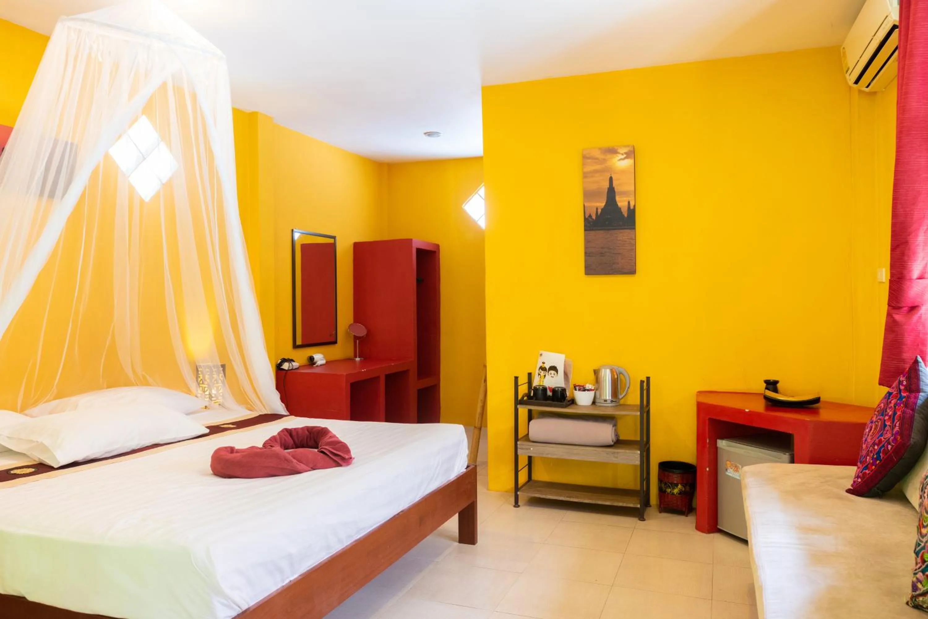 Bed in Alcove Bungalow