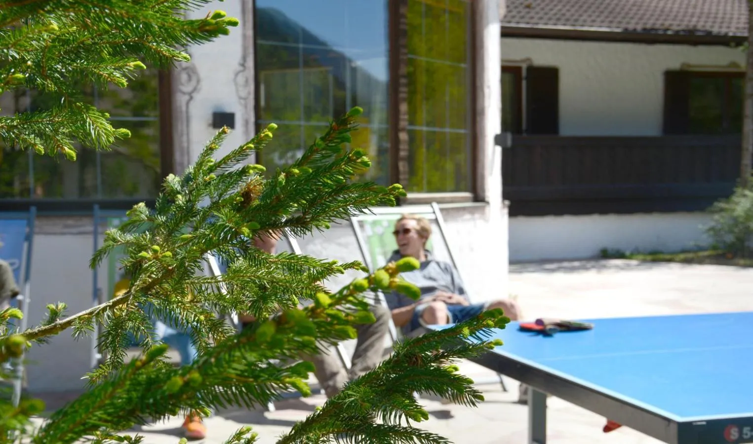 Table tennis in Pension Almhof Baumgarten