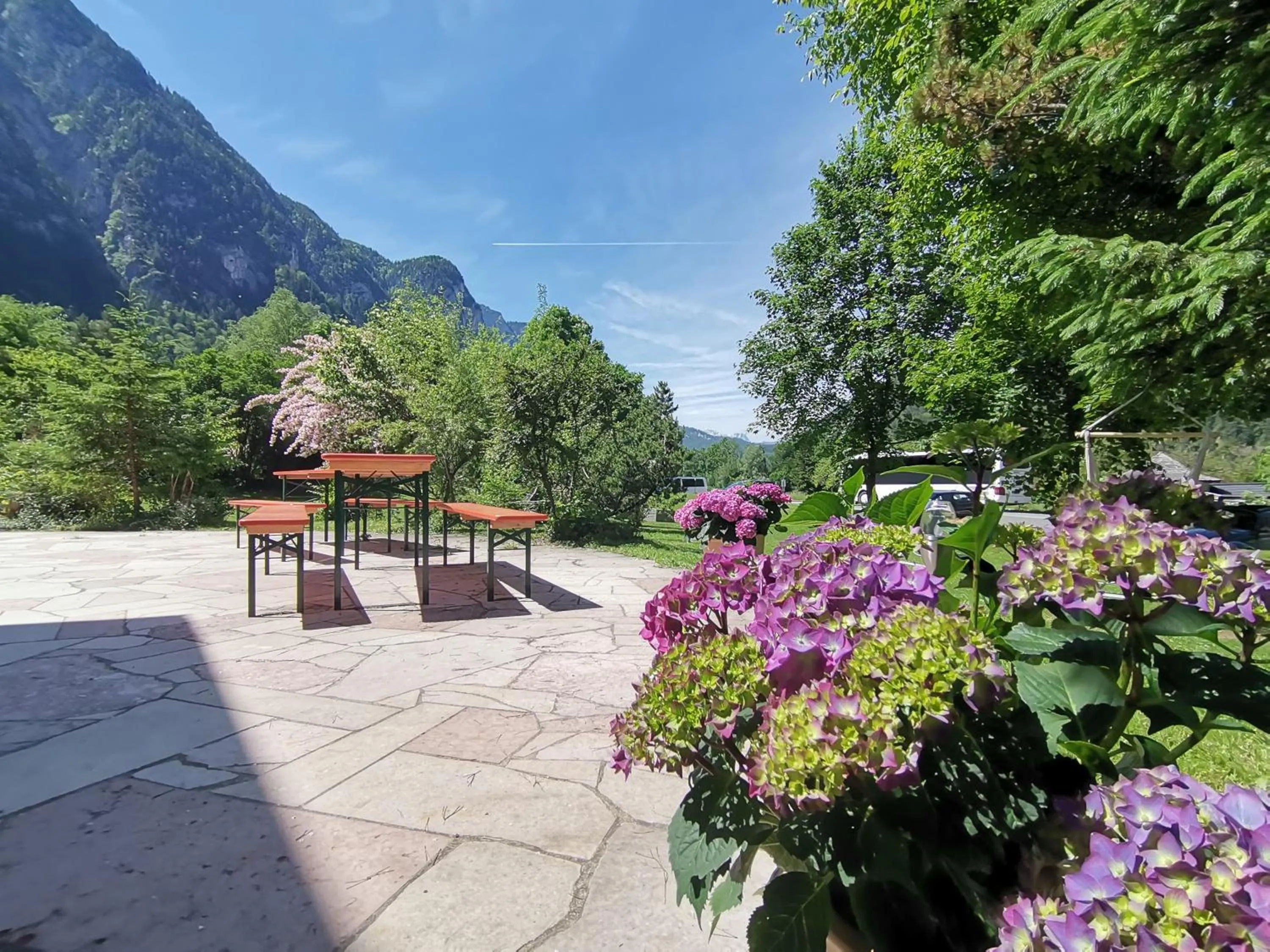 Patio in Pension Almhof Baumgarten