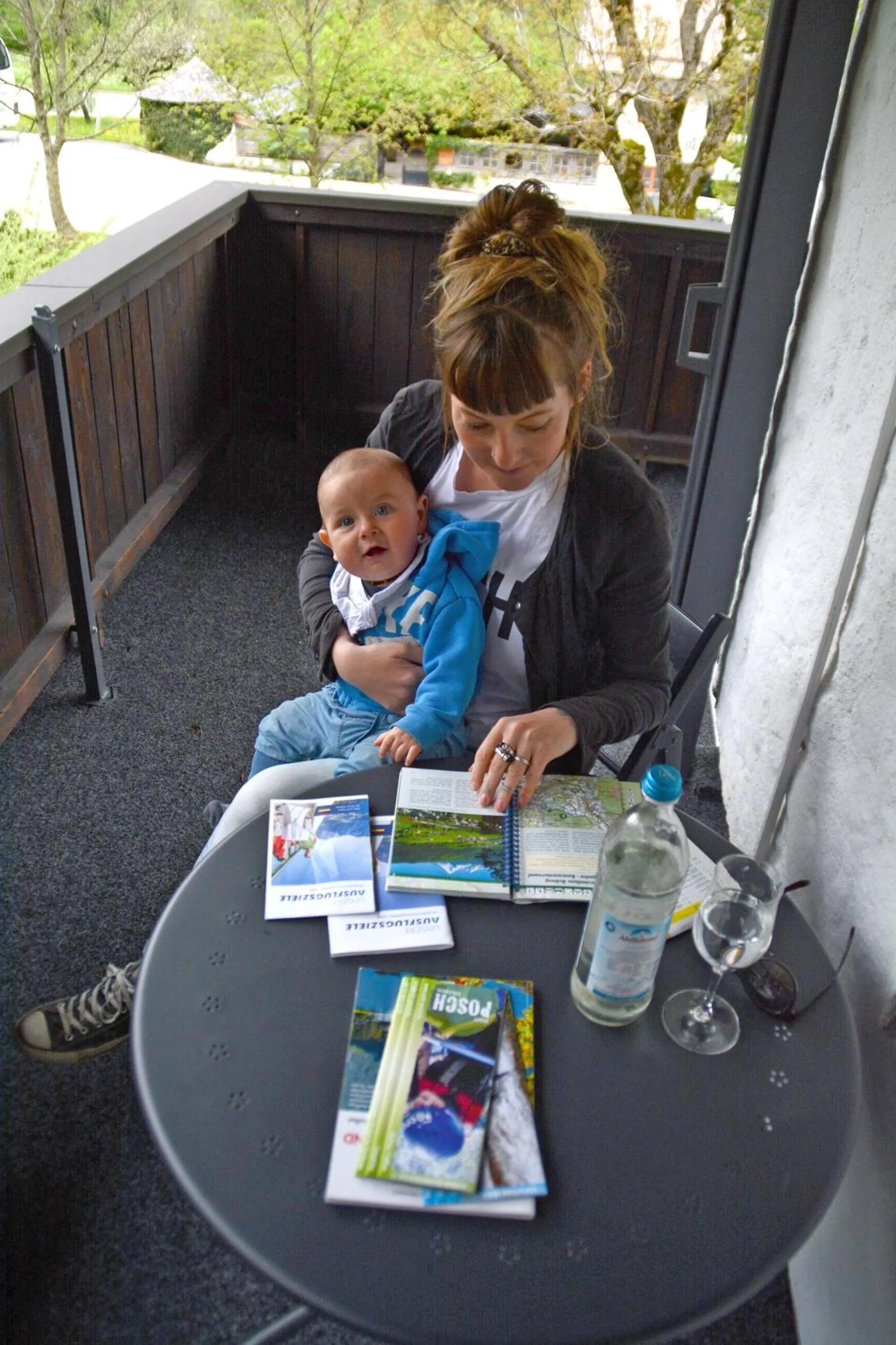 Balcony/Terrace in Pension Almhof Baumgarten