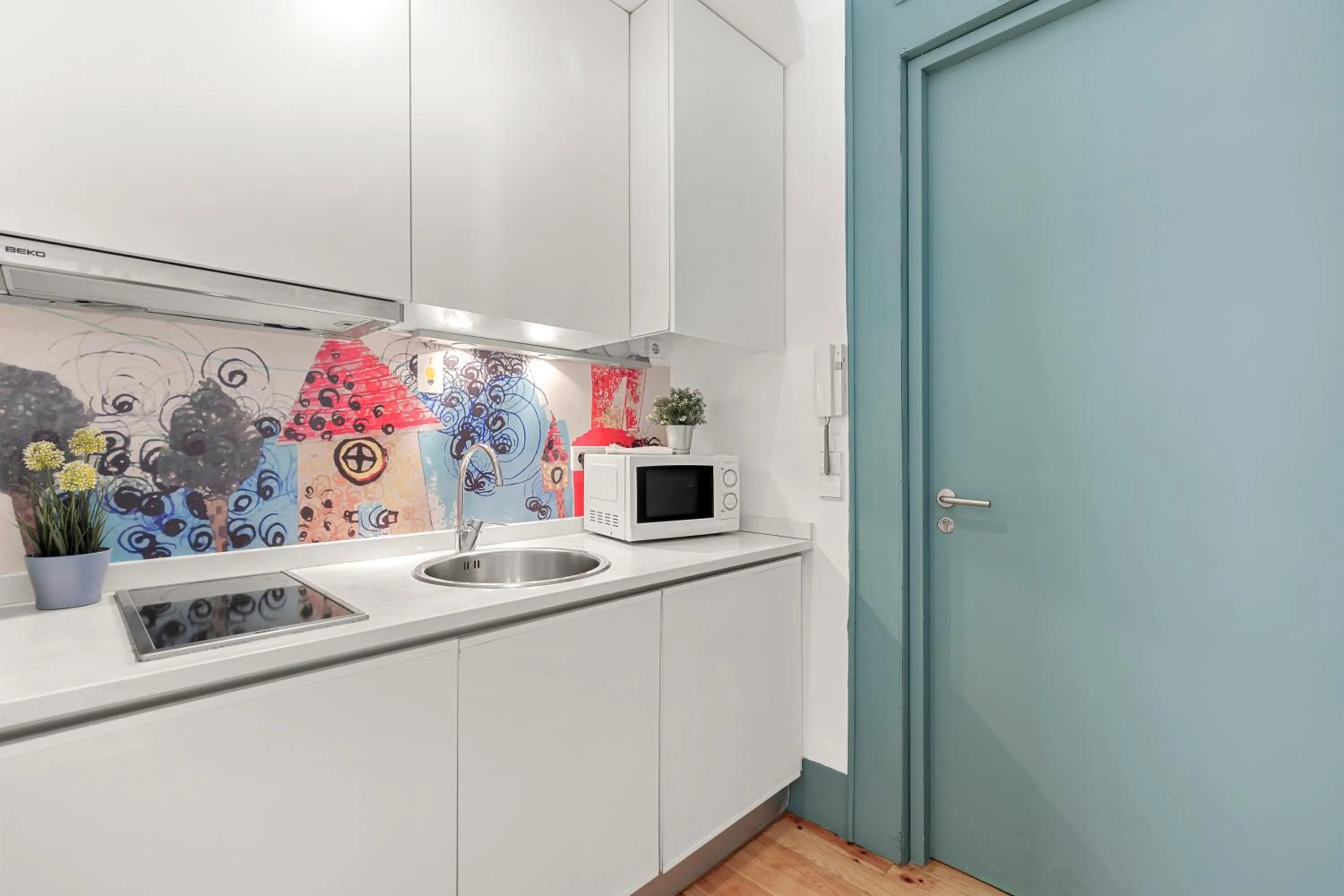 Kitchen or kitchenette in OX Apartments B Places