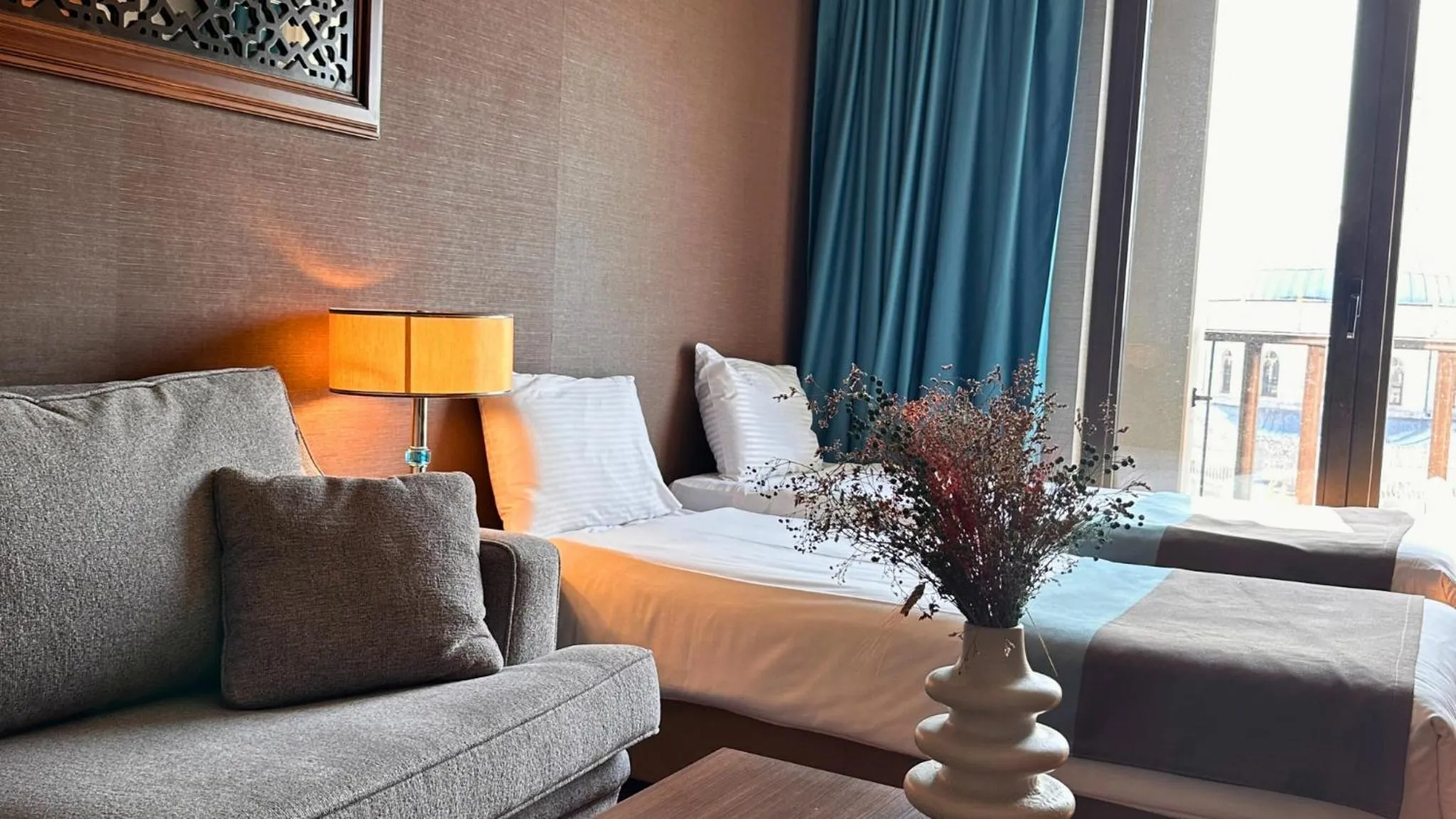 Bed in Grand Durmaz Hotel