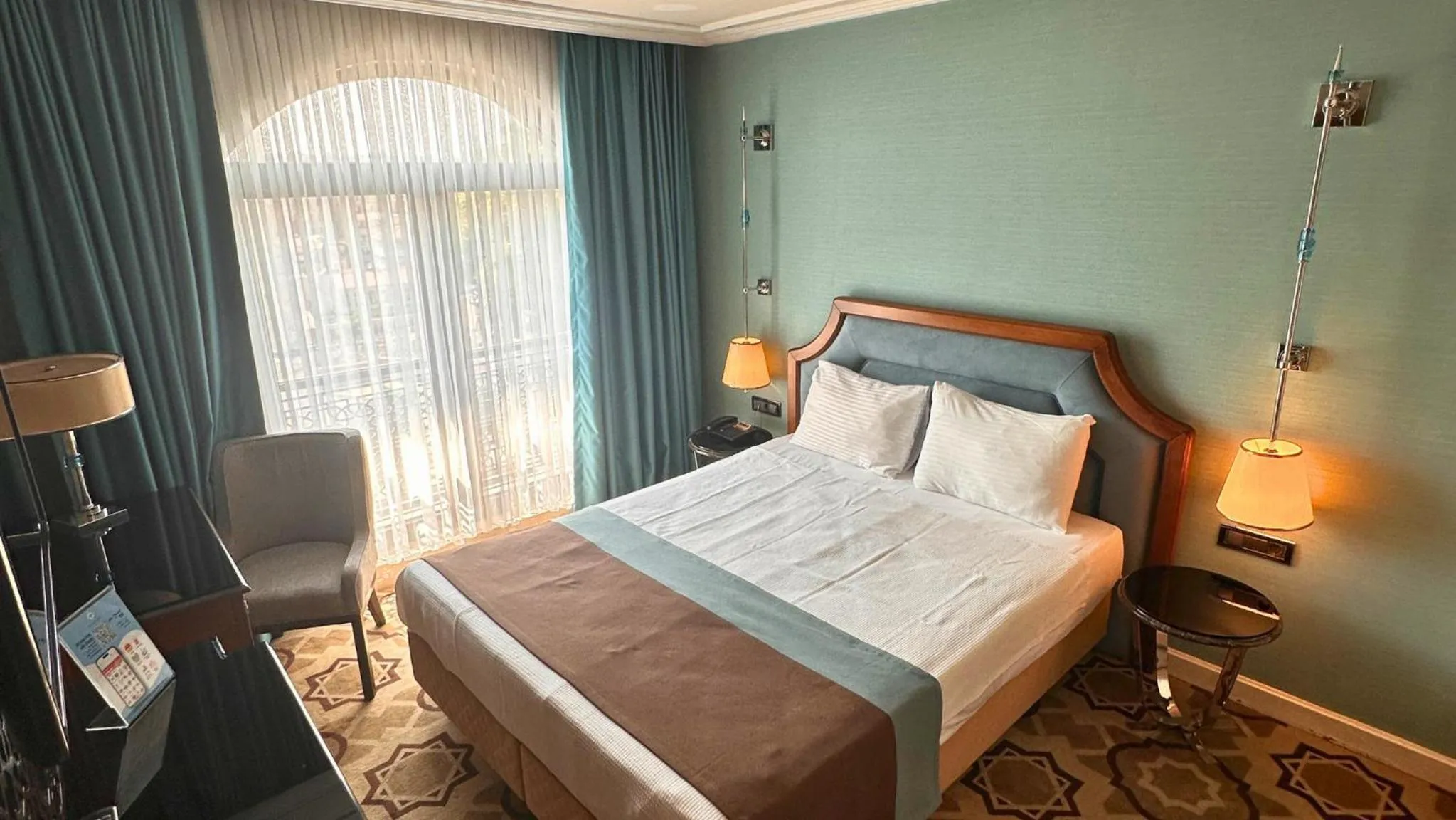 Bed in Grand Durmaz Hotel