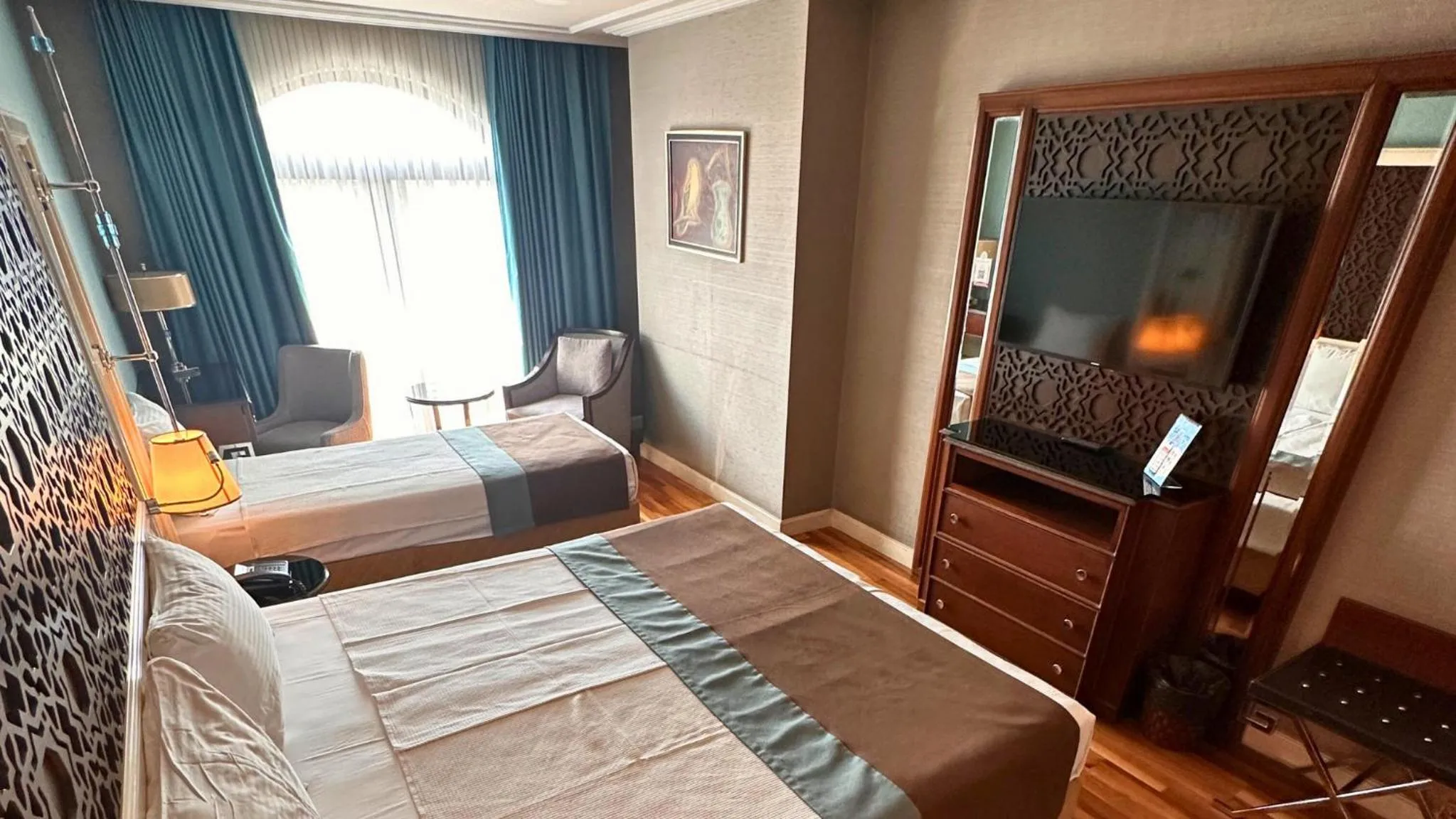 Bed in Grand Durmaz Hotel