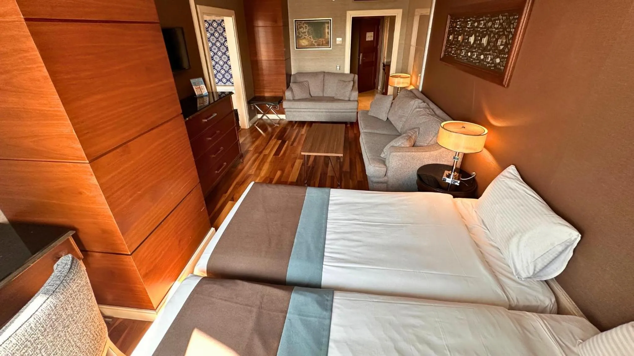 Bed in Grand Durmaz Hotel