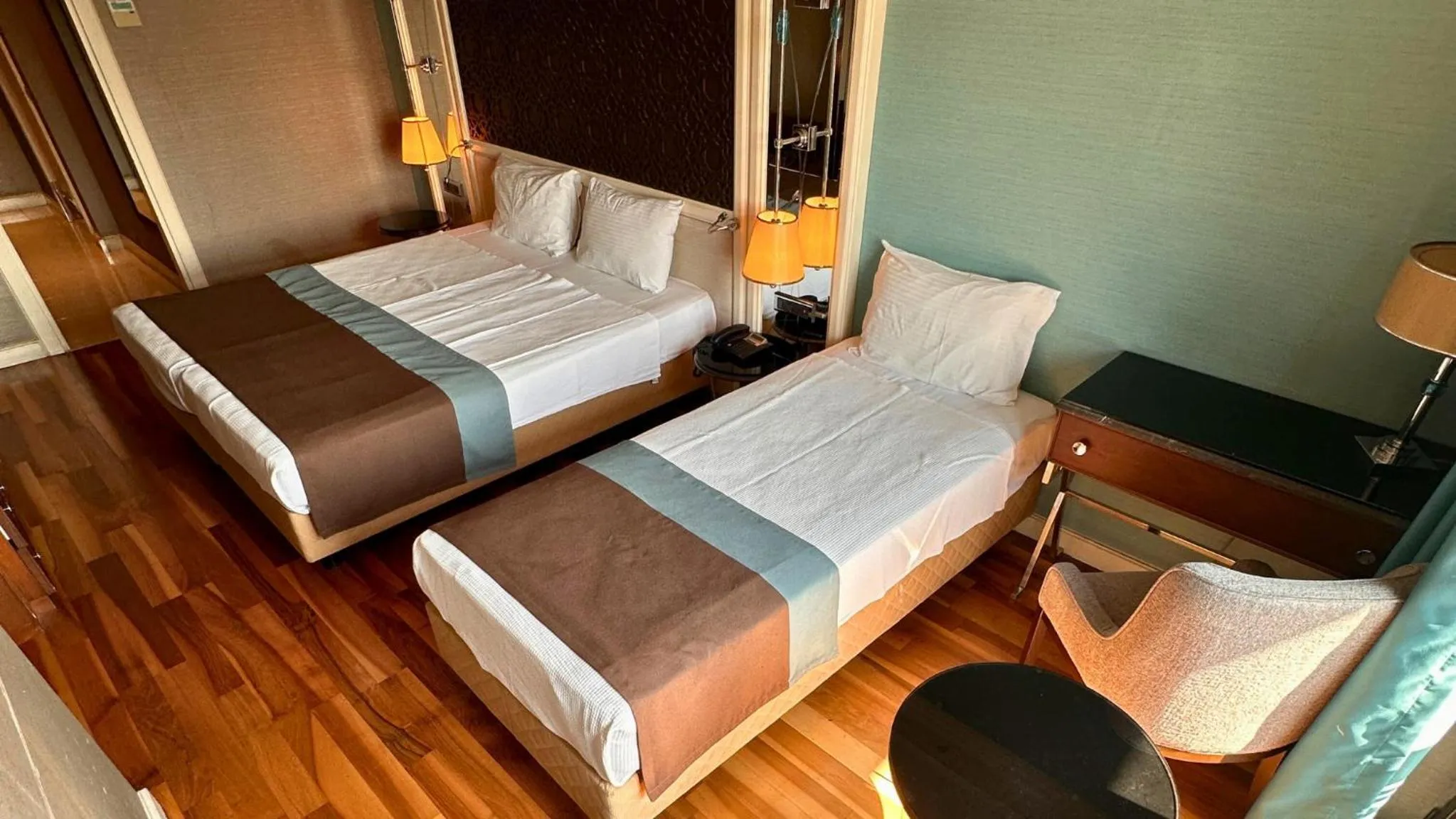 Bed in Grand Durmaz Hotel