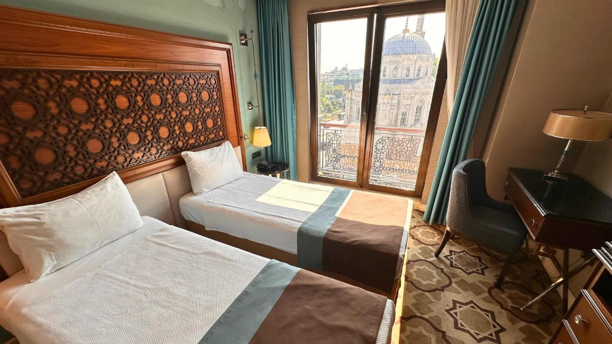 Bed in Grand Durmaz Hotel