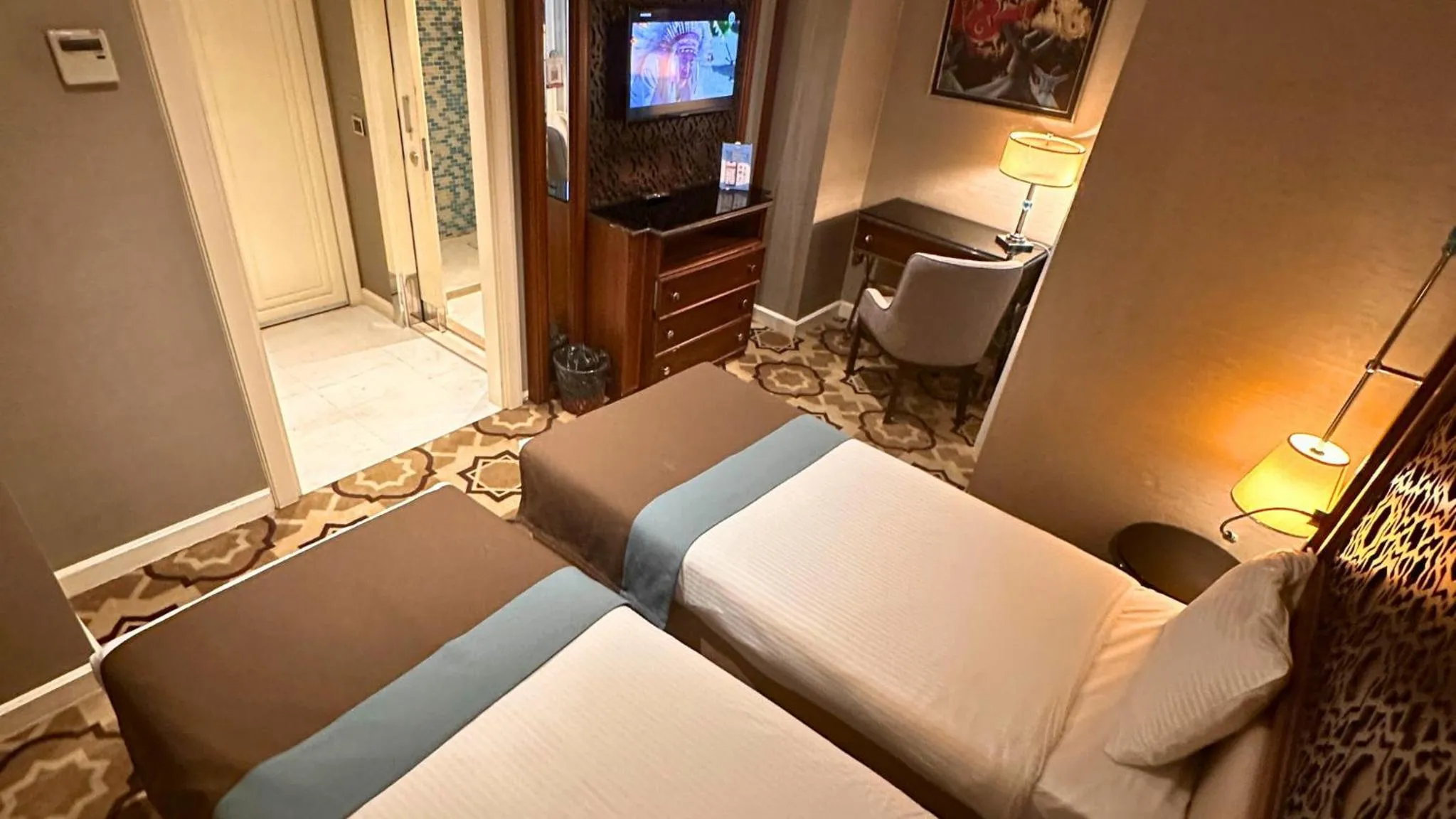 Bed in Grand Durmaz Hotel