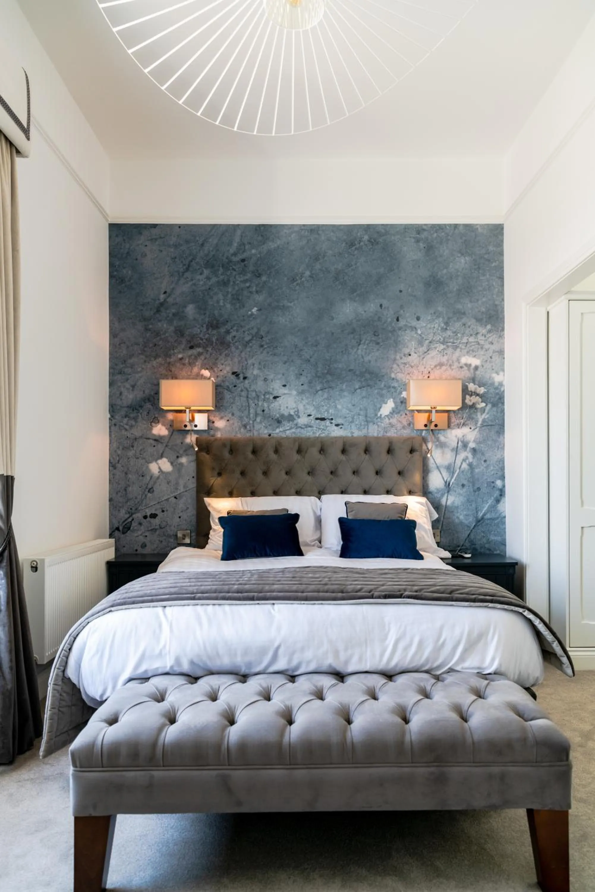 Bed in The Strand Hotel, the former residence of Oscar Wilde