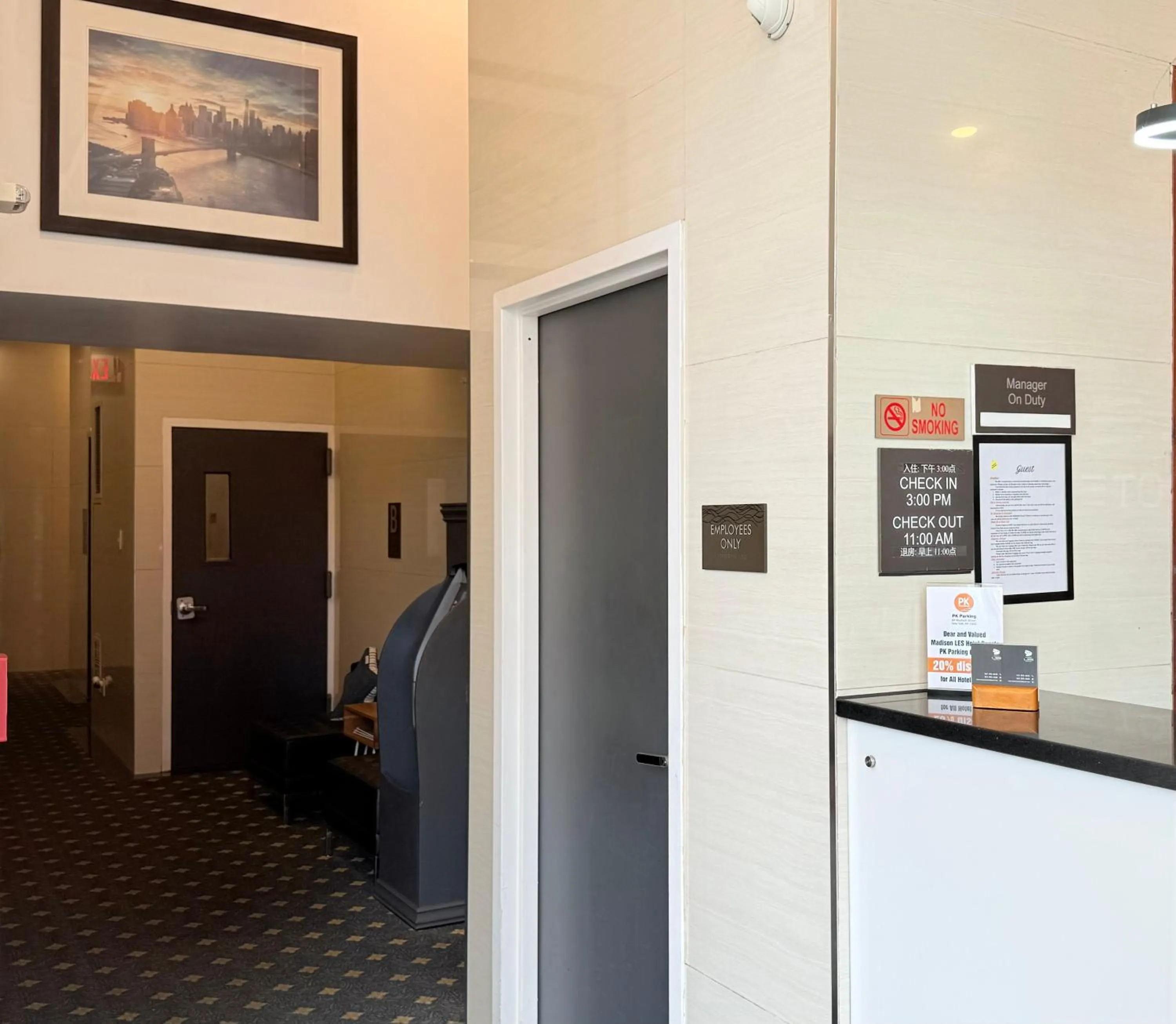 Lobby or reception in Madison LES Hotel