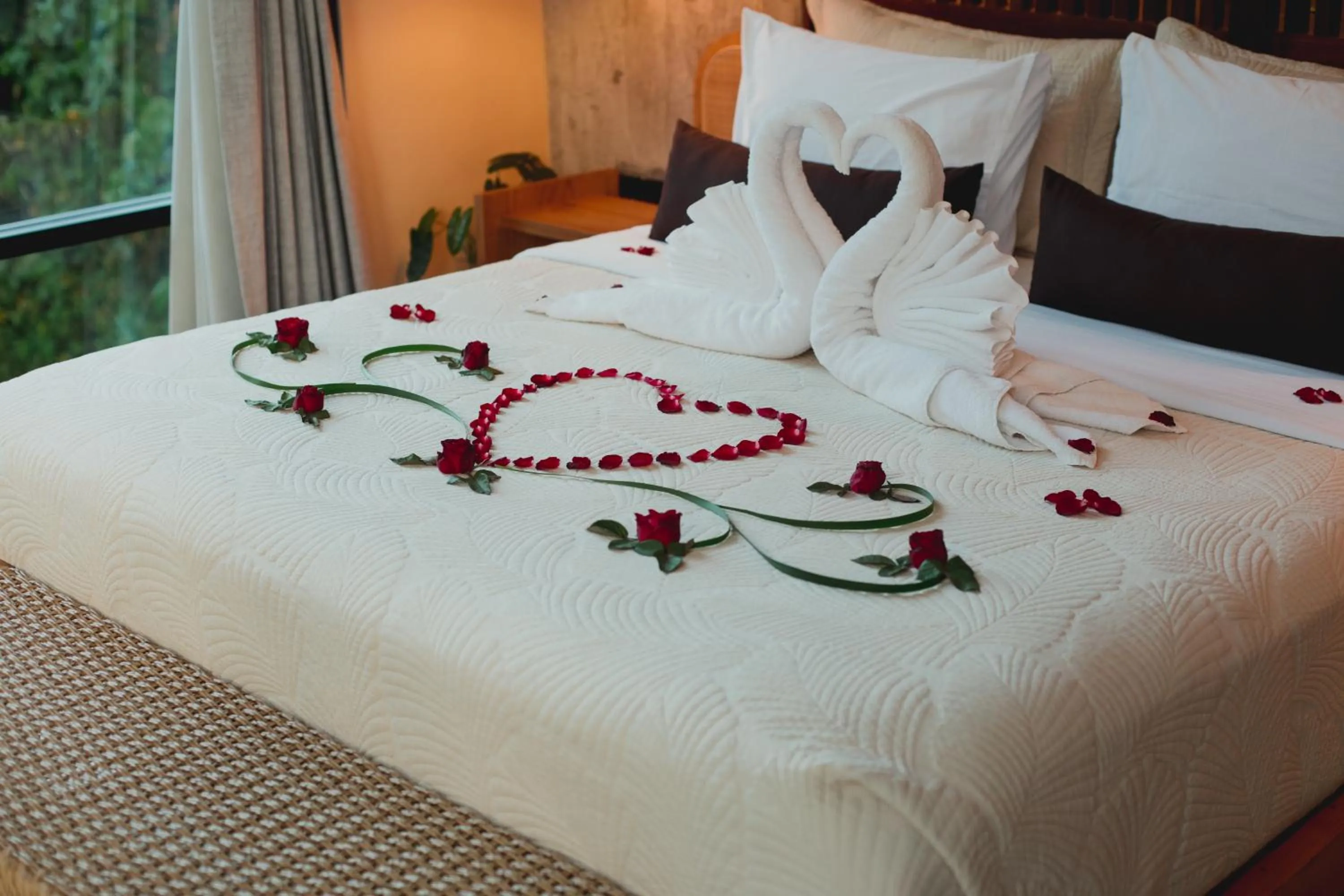 Bed in Luwak Ubud Villa & Jungle Suite