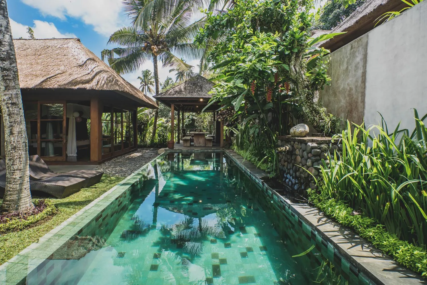 Pool view in Luwak Estate