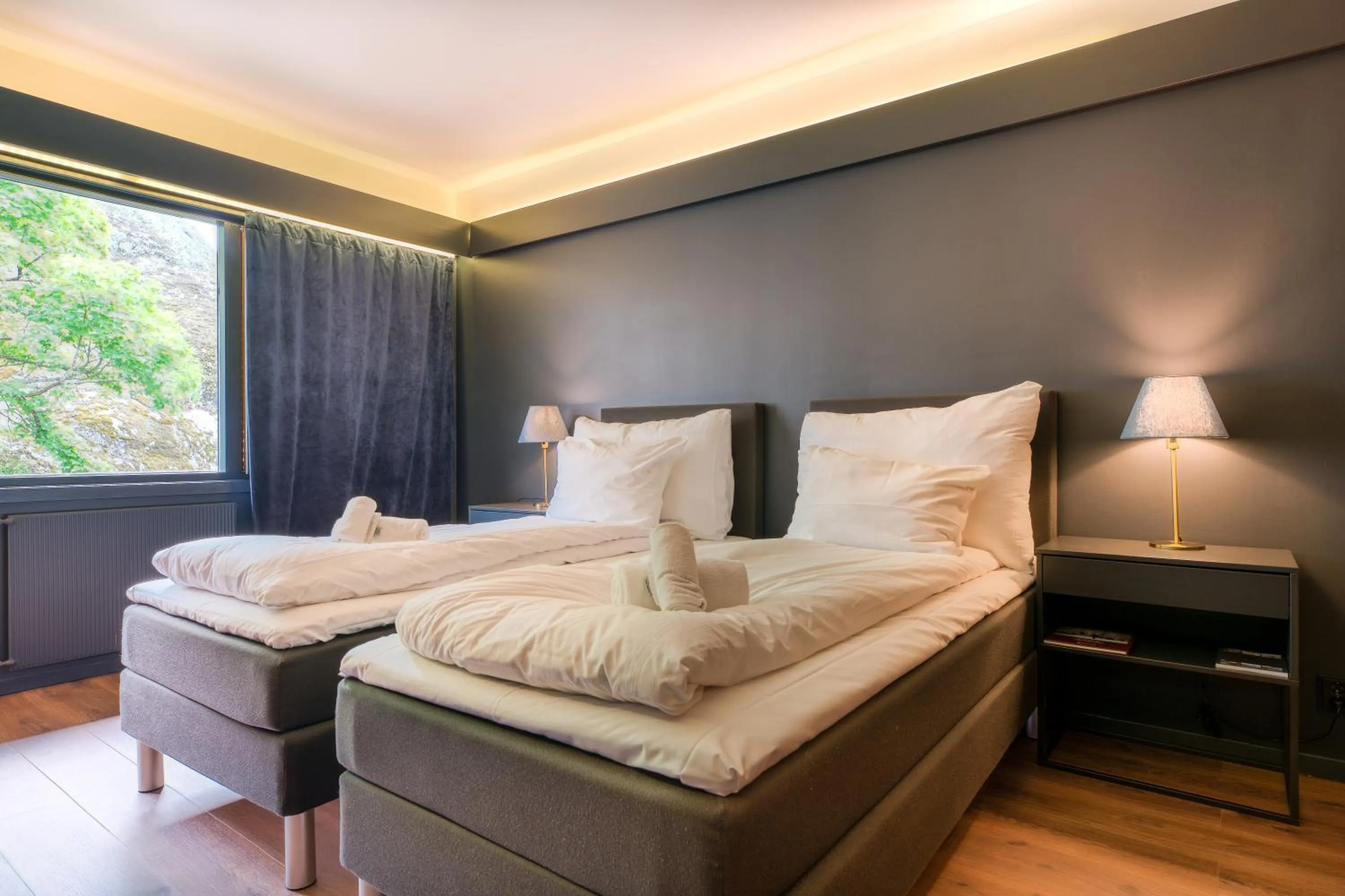 Bed in Oscarsborg Castle Hotel & Resort