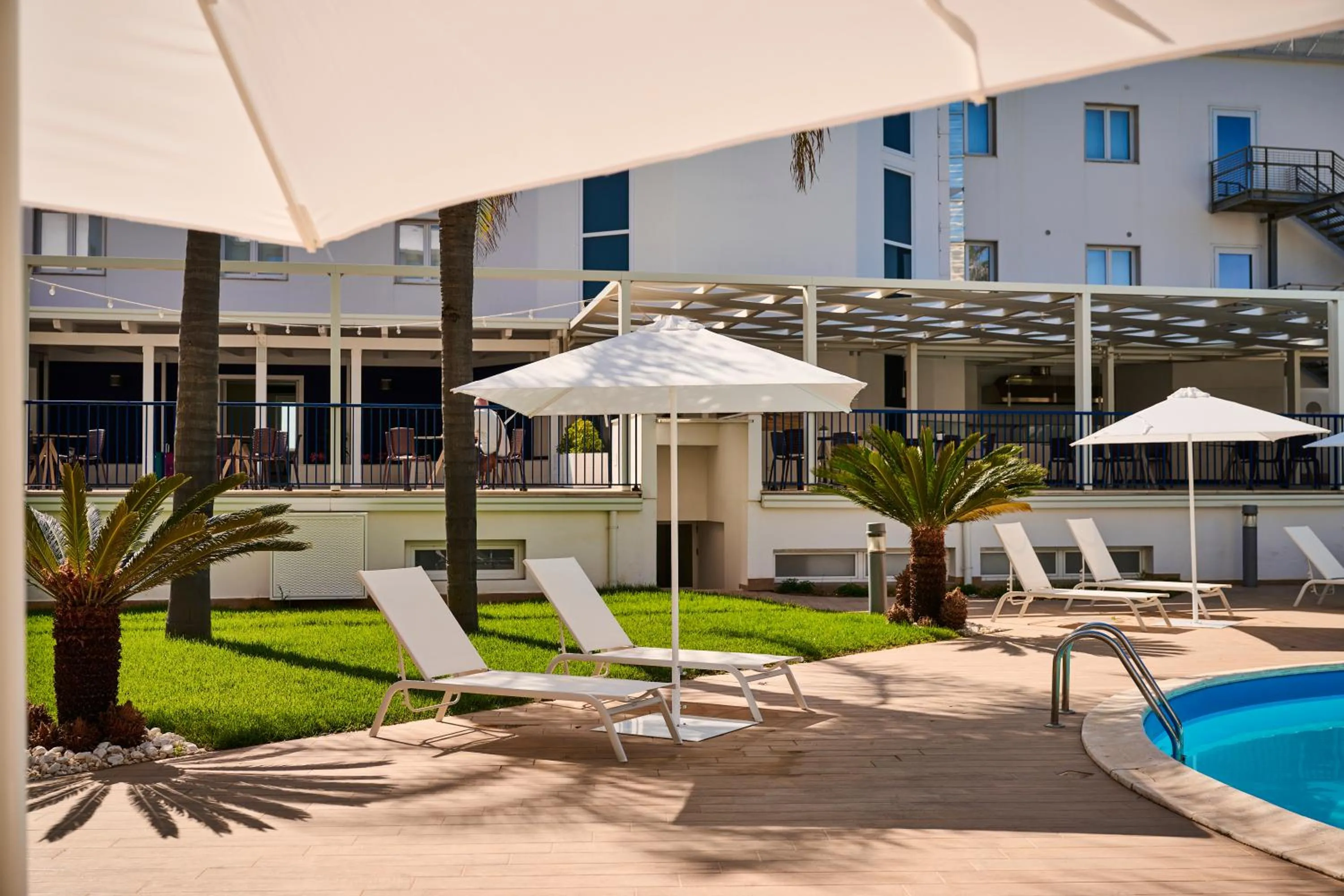 Pool view in Ticho's Greenblu Hotel