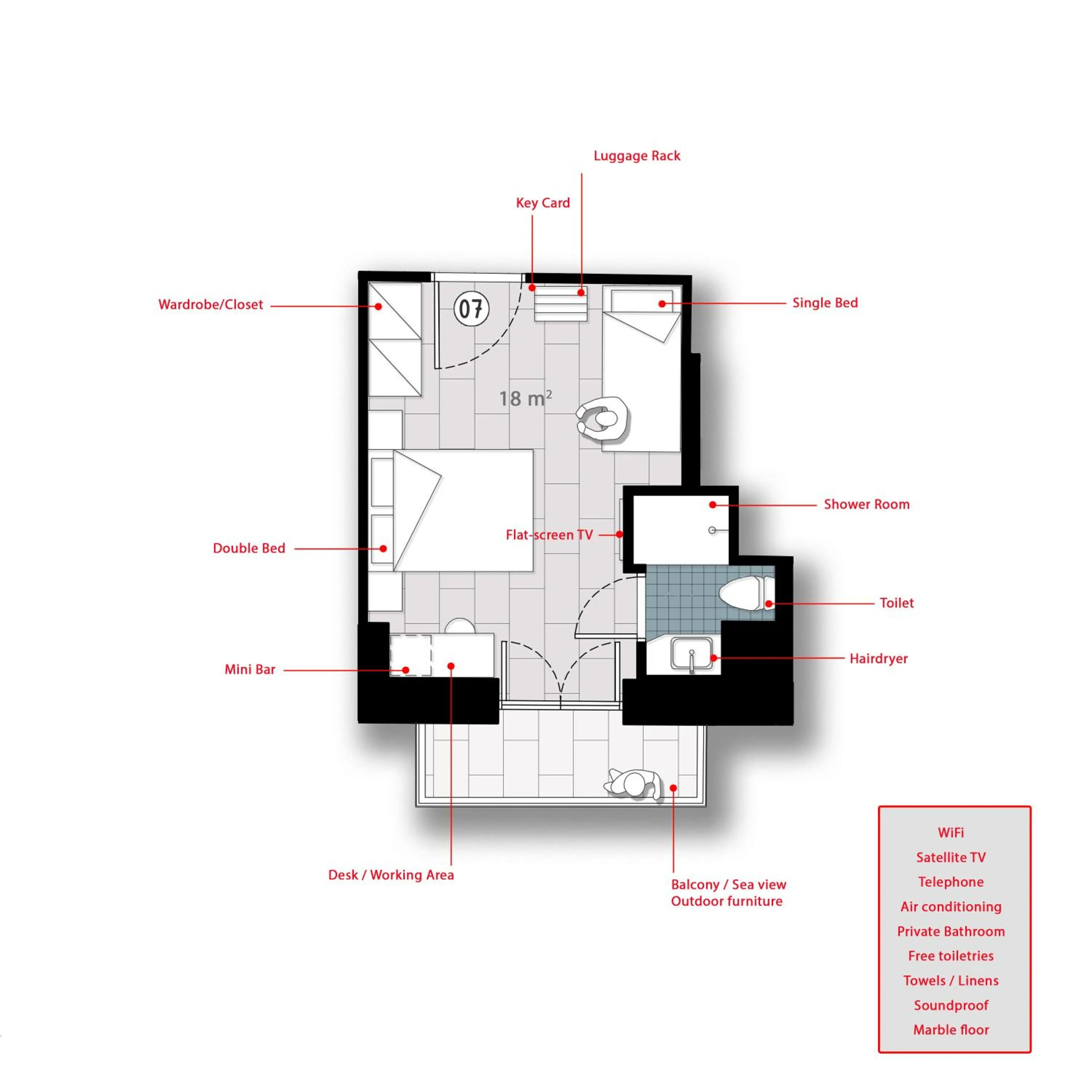 Photo of the whole room in Chios City Inn