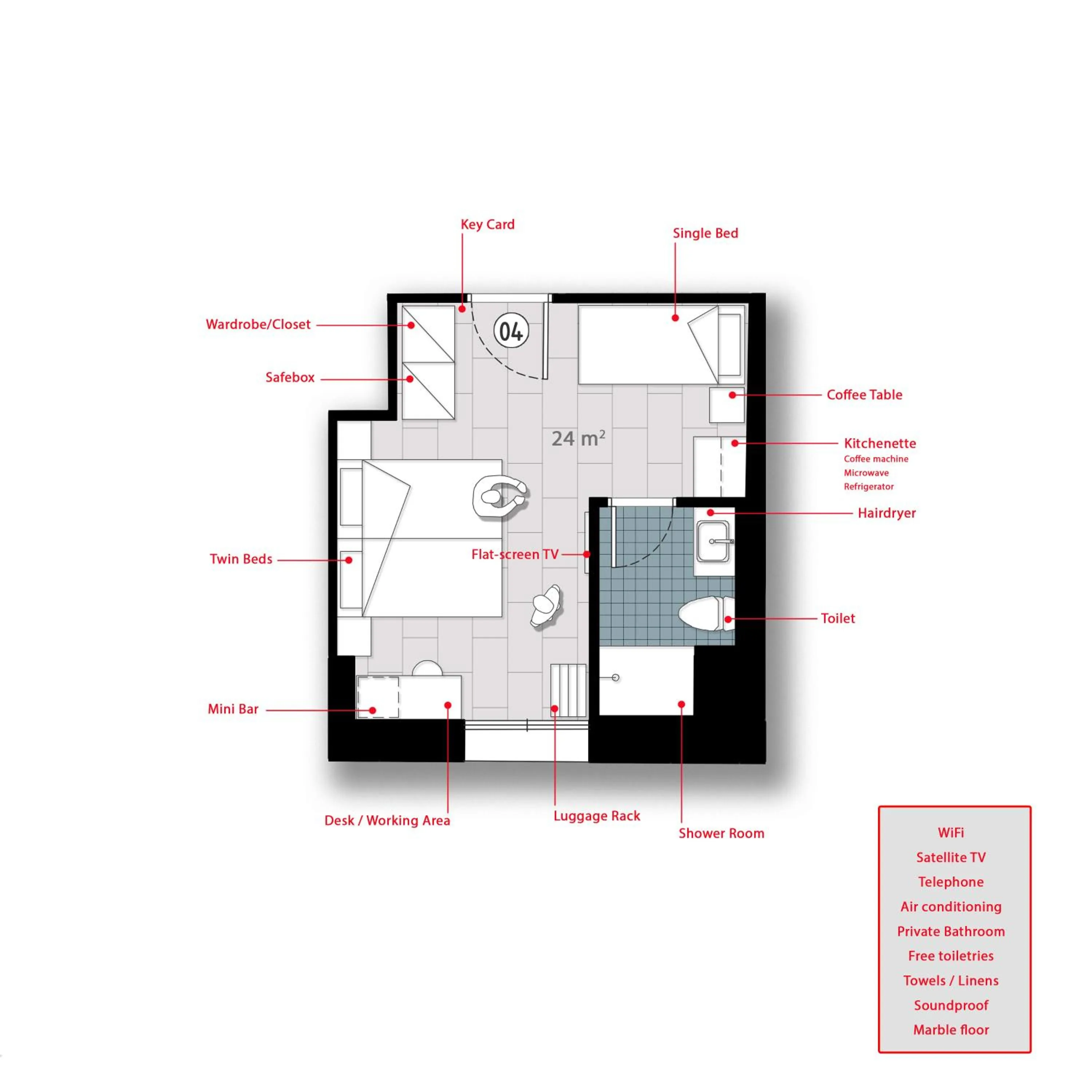 Photo of the whole room in Chios City Inn