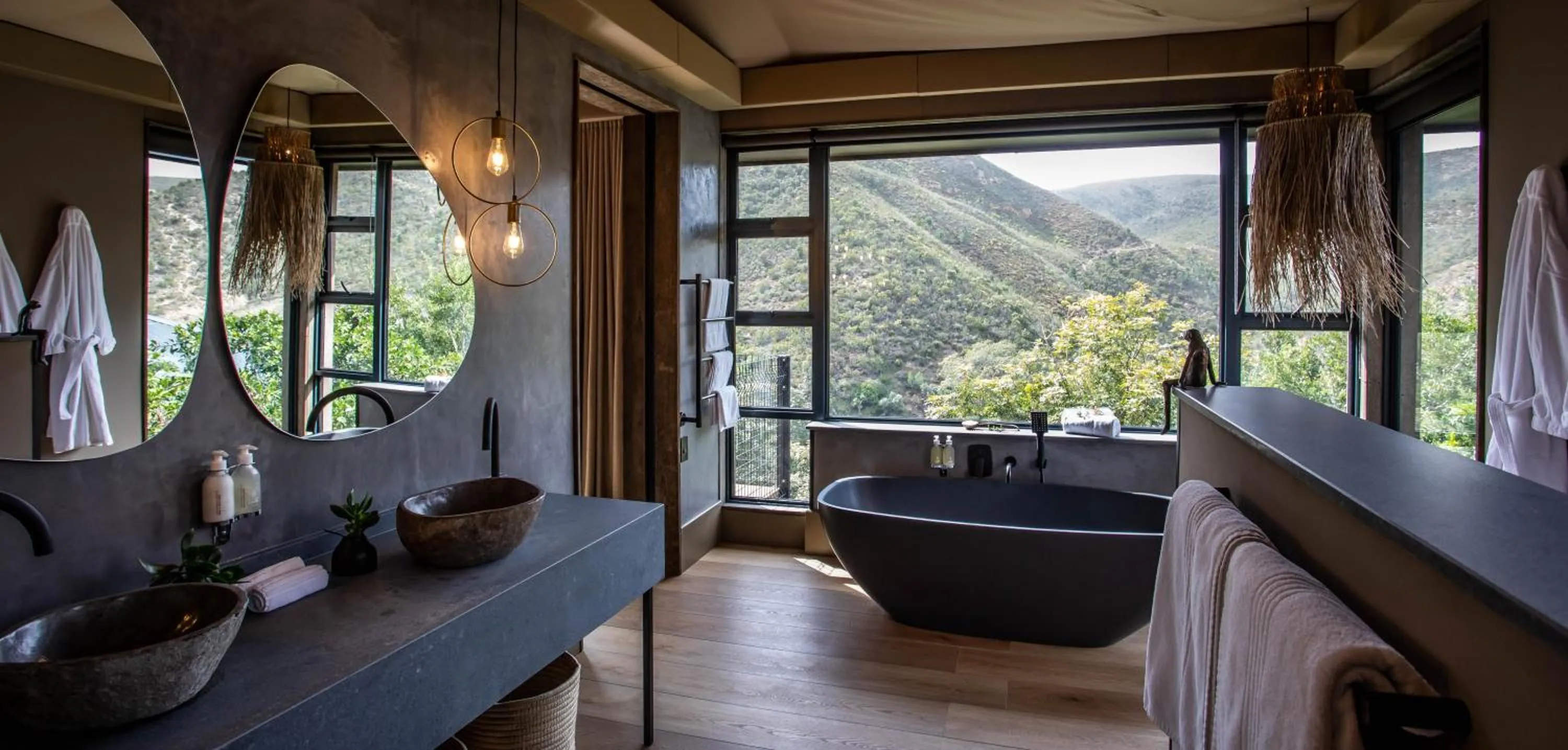 Bathroom in Botlierskop Tented Lodge
