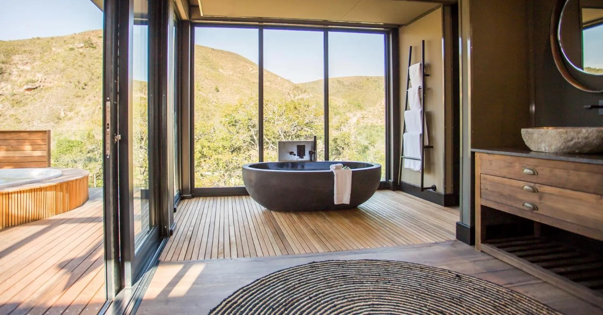Bathroom in Botlierskop Tented Lodge
