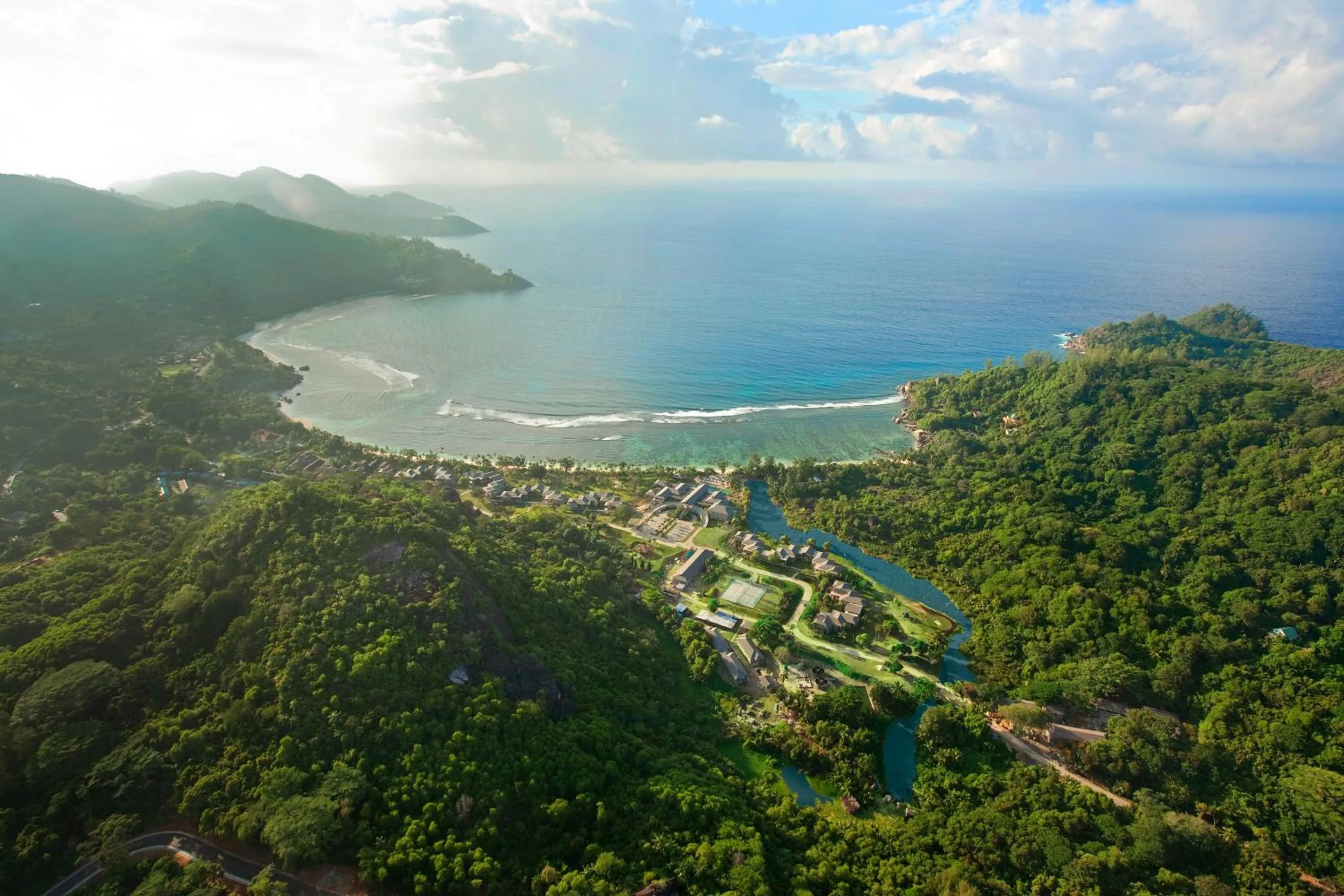 Facade/entrance in Kempinski Seychelles Resort