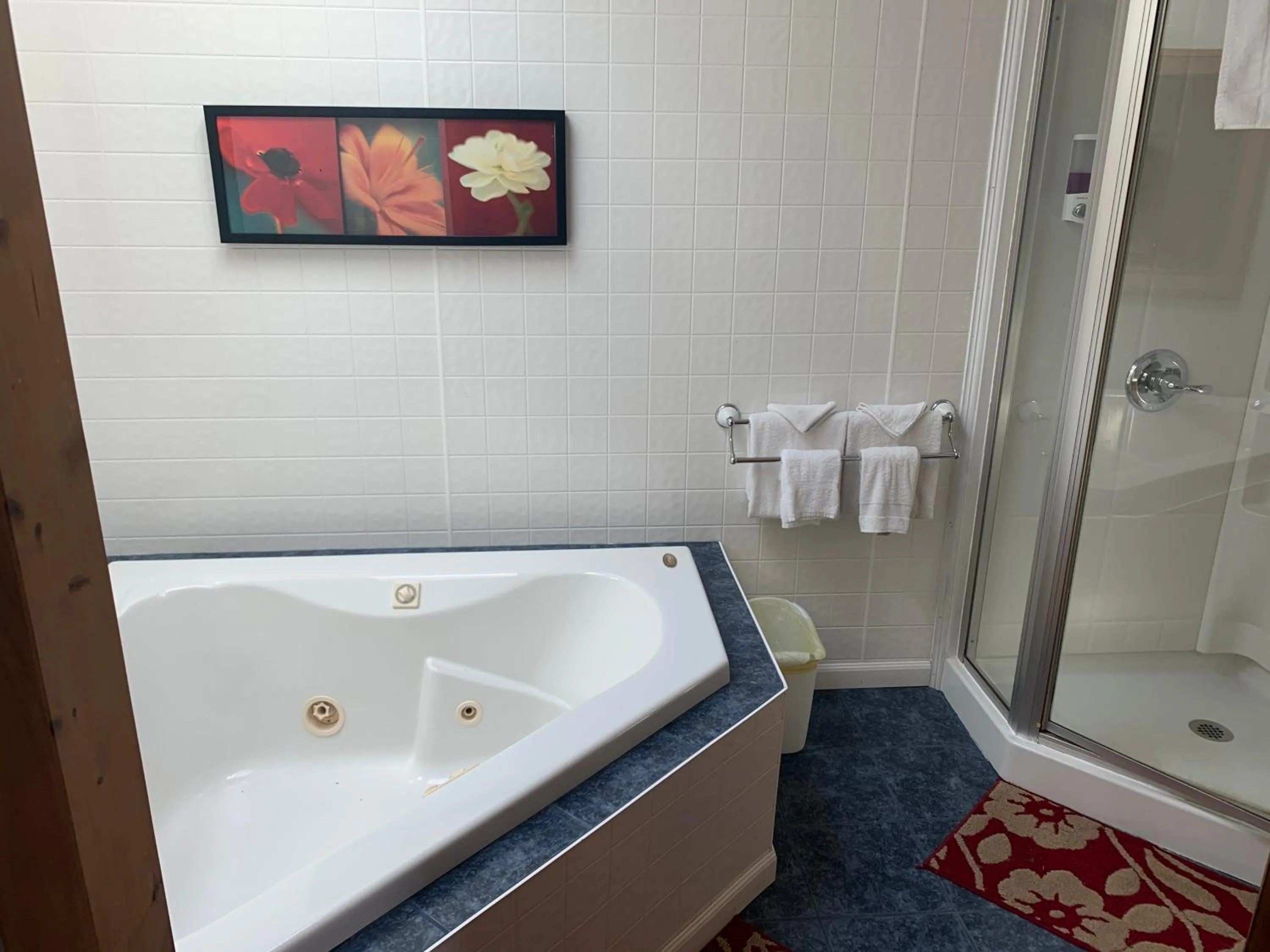 Shower in Phillips Historic Motel & Cottages