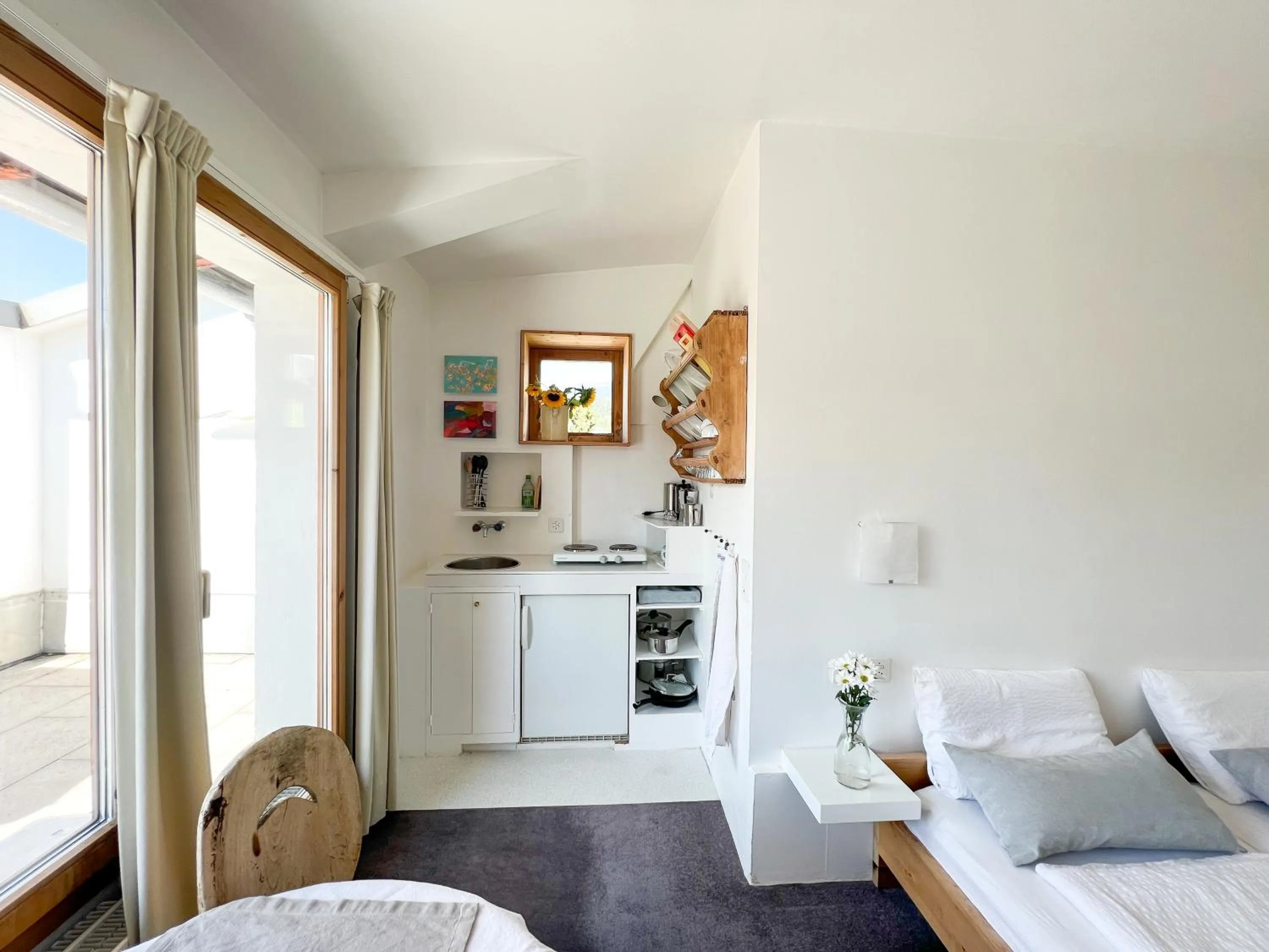 Kitchen or kitchenette, Bed in Casa Las Caglias