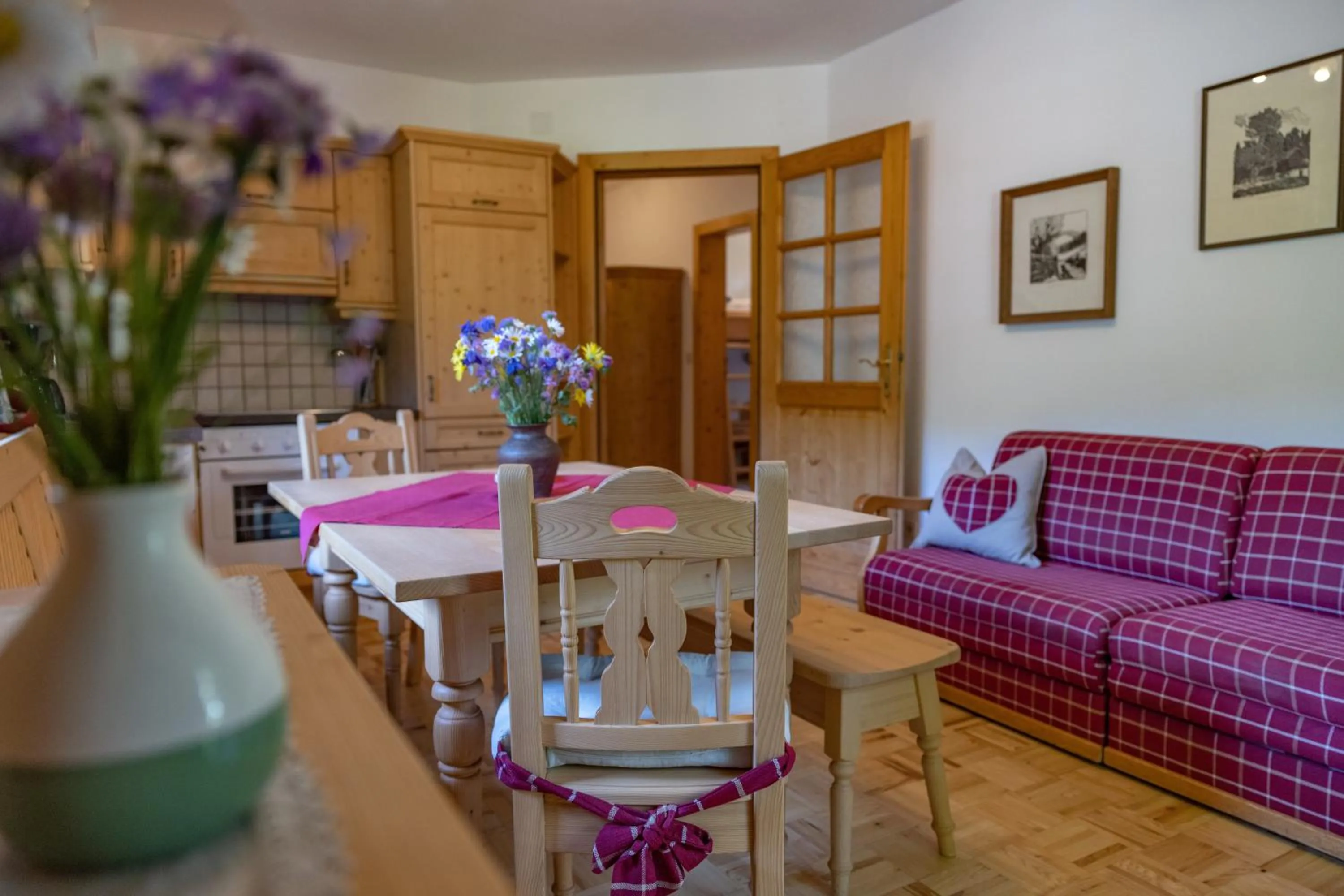 Kitchen or kitchenette in Biohof Seidl