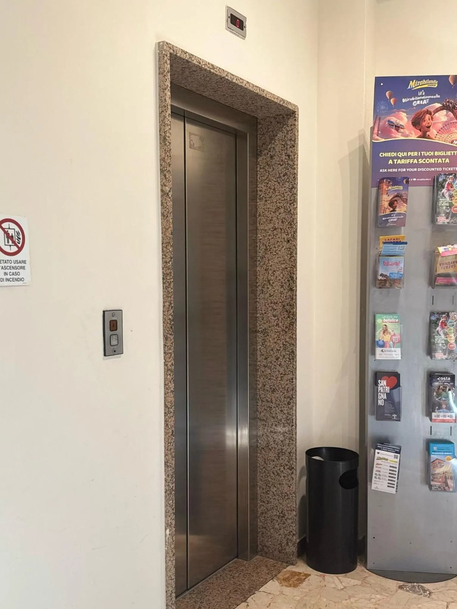 elevator in Hotel Eureka