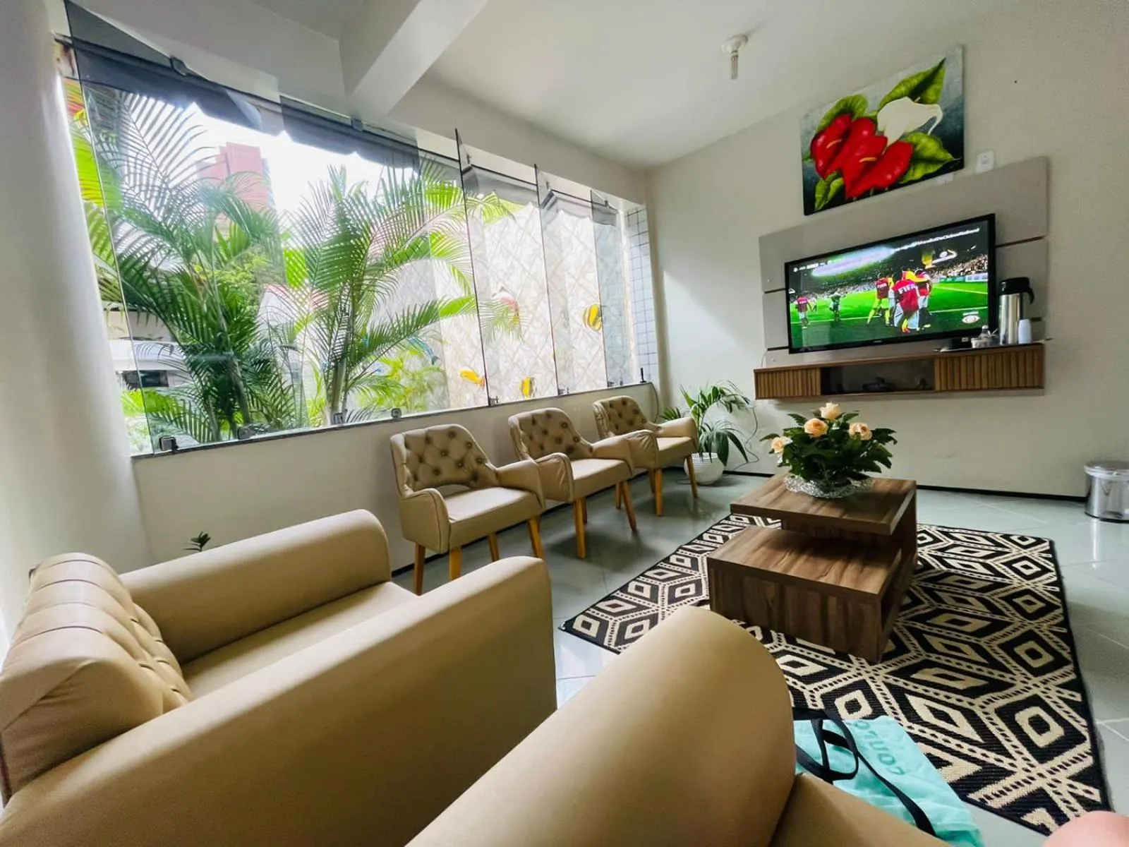 Lobby or reception in Hotel Poyares