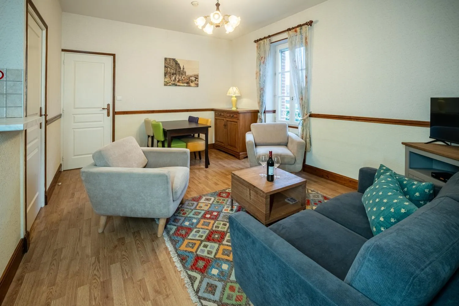 Living room in Les Magnolias holiday homes